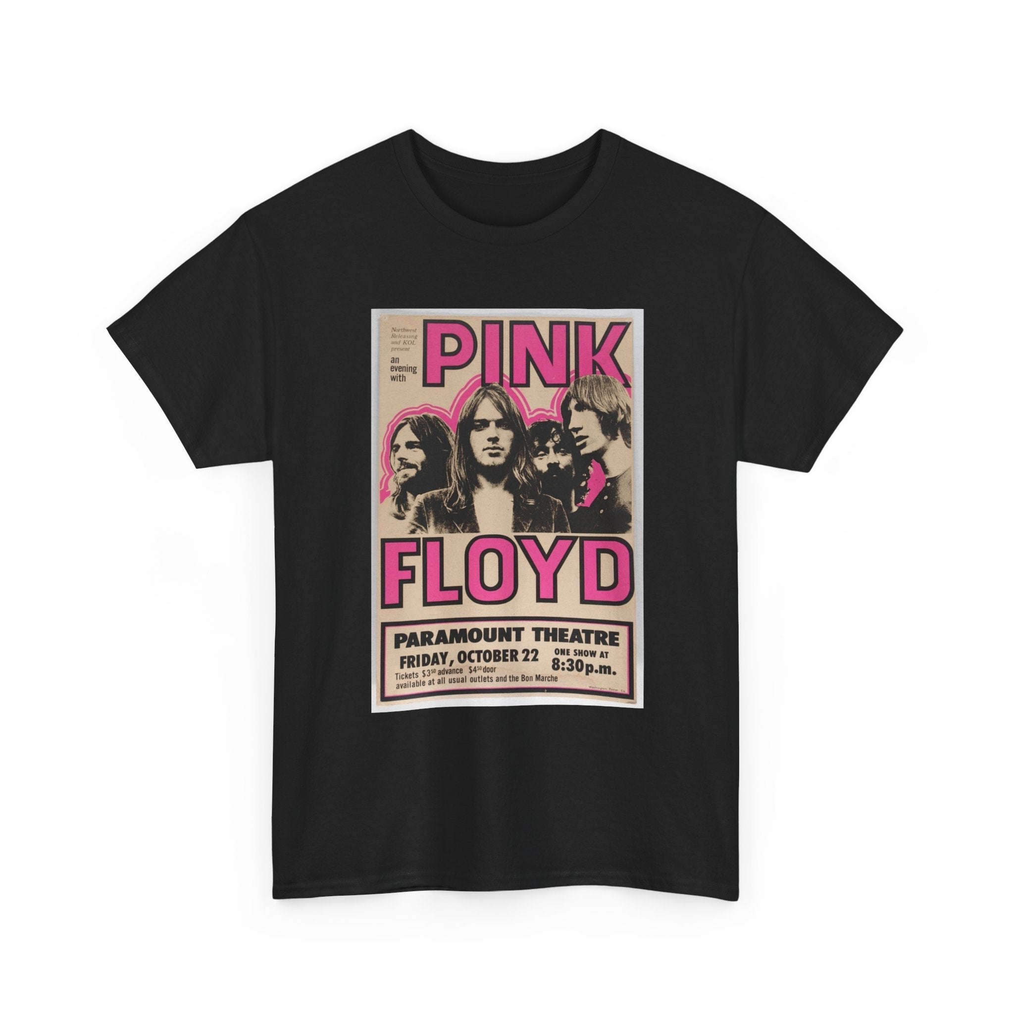 Pink Floyd Vintage Concert Tee — Paramount Theatre Poster Graphic T-Shirt