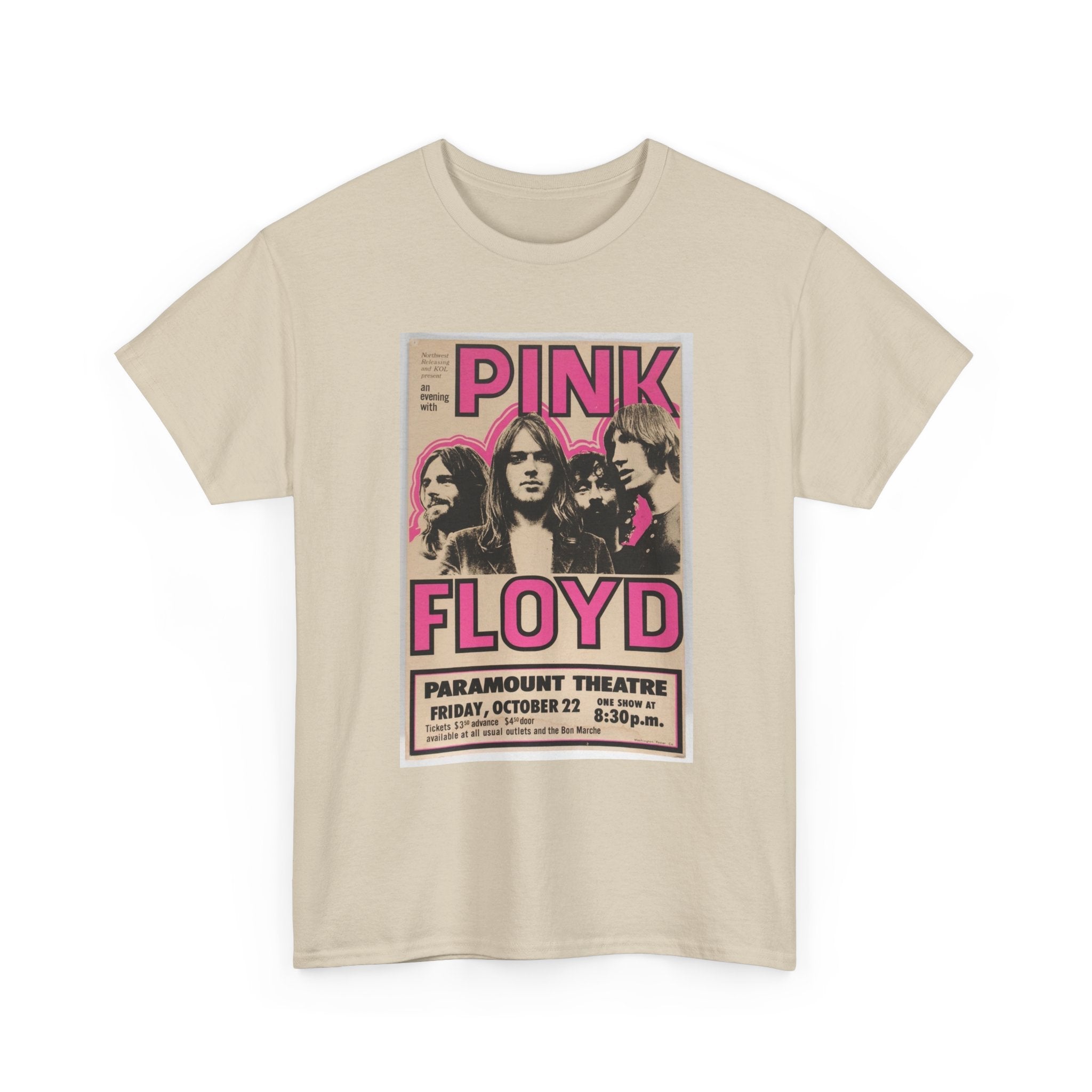 Pink Floyd Vintage Concert Tee — Paramount Theatre Poster Graphic T-Shirt