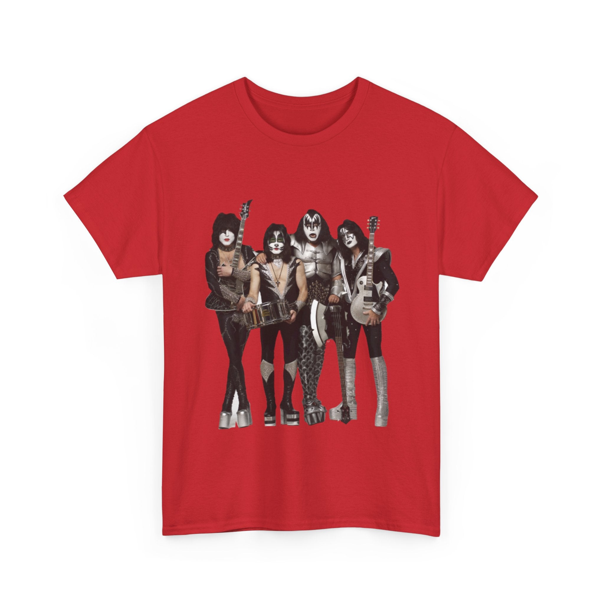 KISS Band Photo Tee – Retro Rock Concert T-Shirt