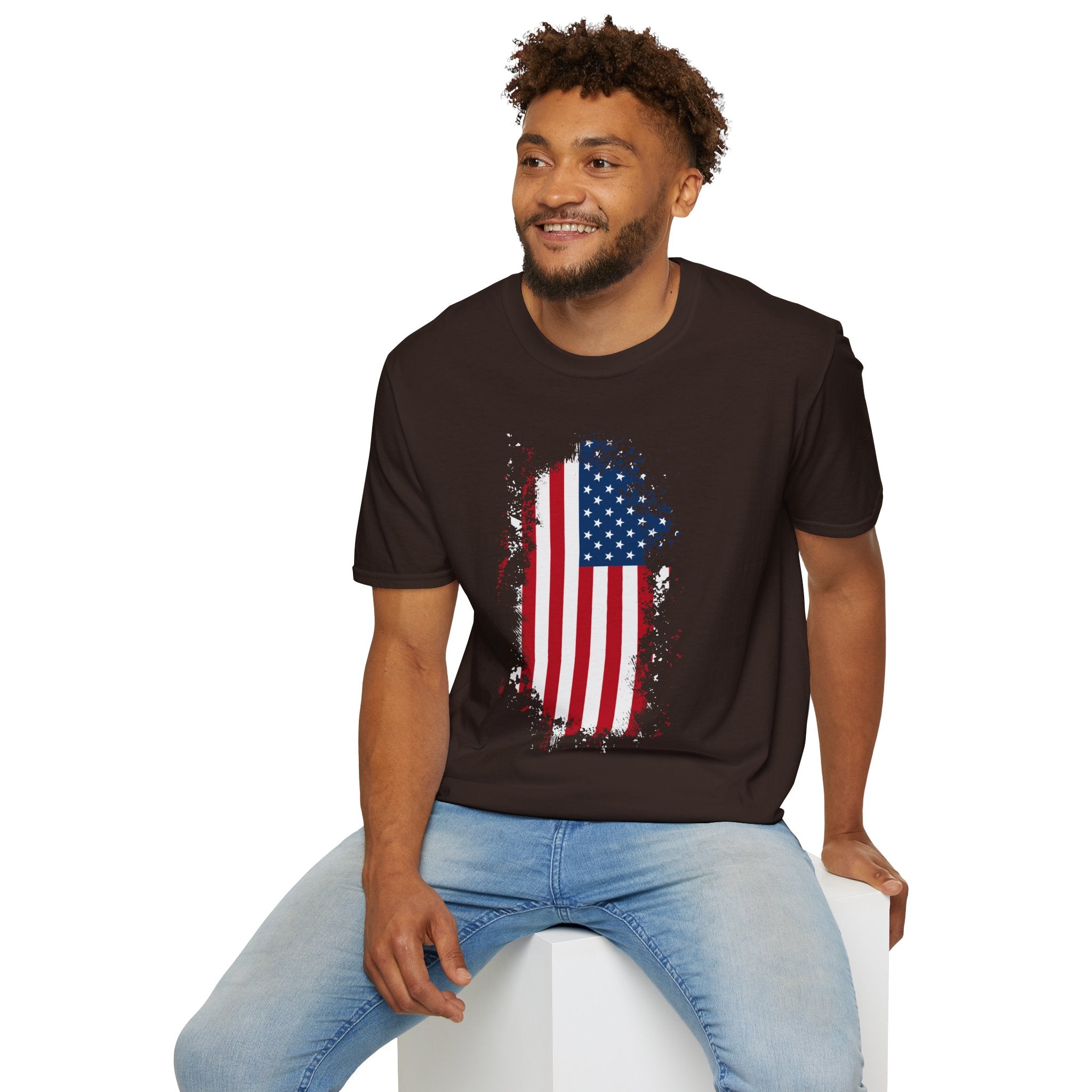 Distressed American Flag T-Shirt — Patriotic USA Tee for 4th of July