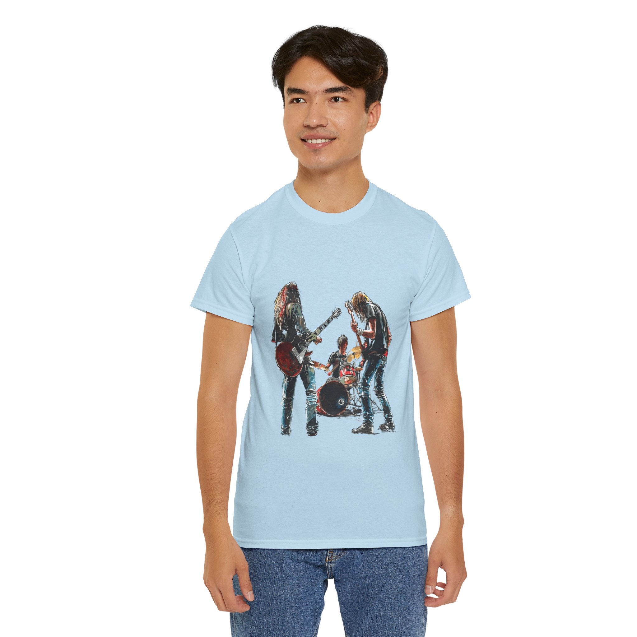 Band Silhouette T‑Shirt — Vintage Rock Band Graphic Tee