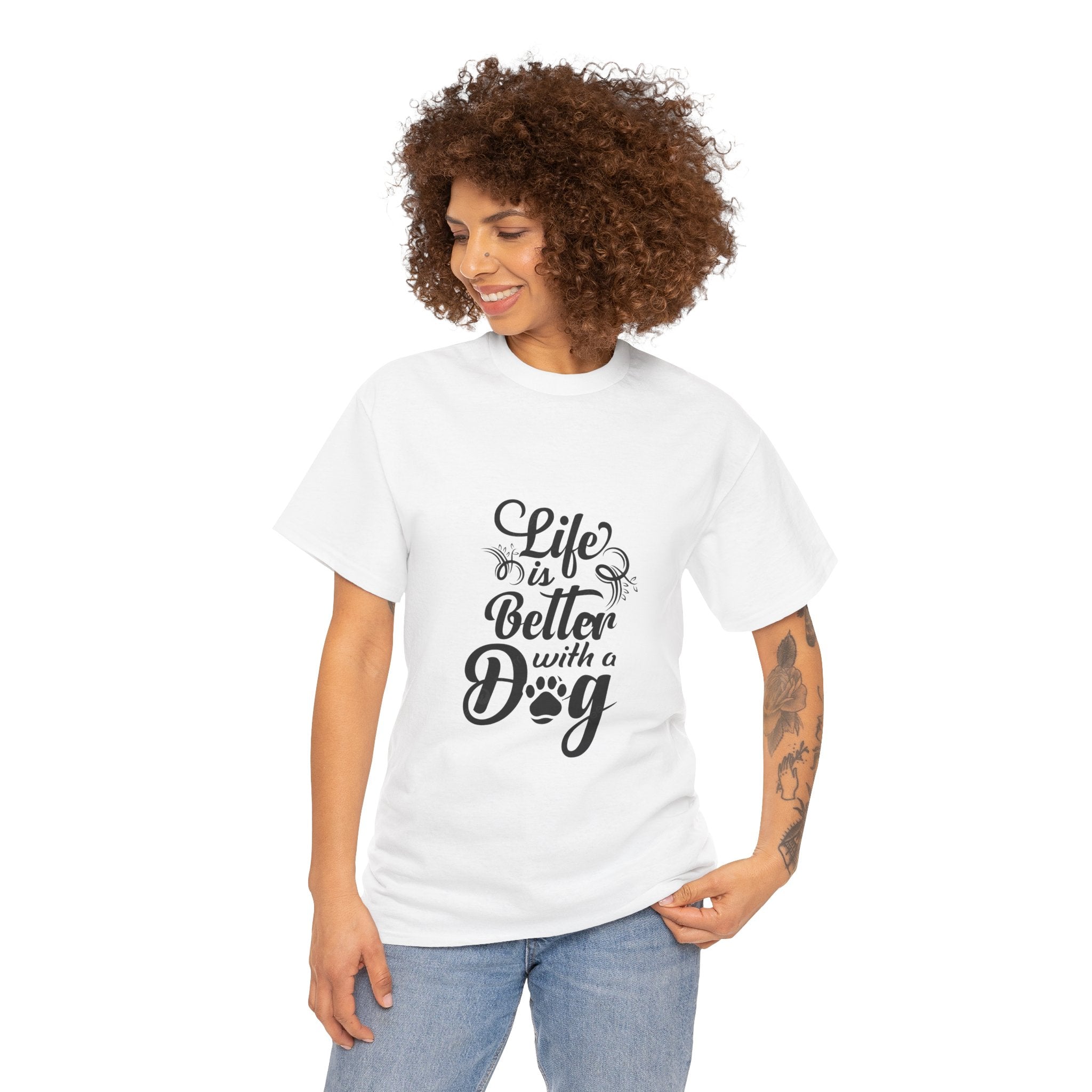 Dog Lover T-Shirt — "Life Is Better With a Dog" Graphic Tee