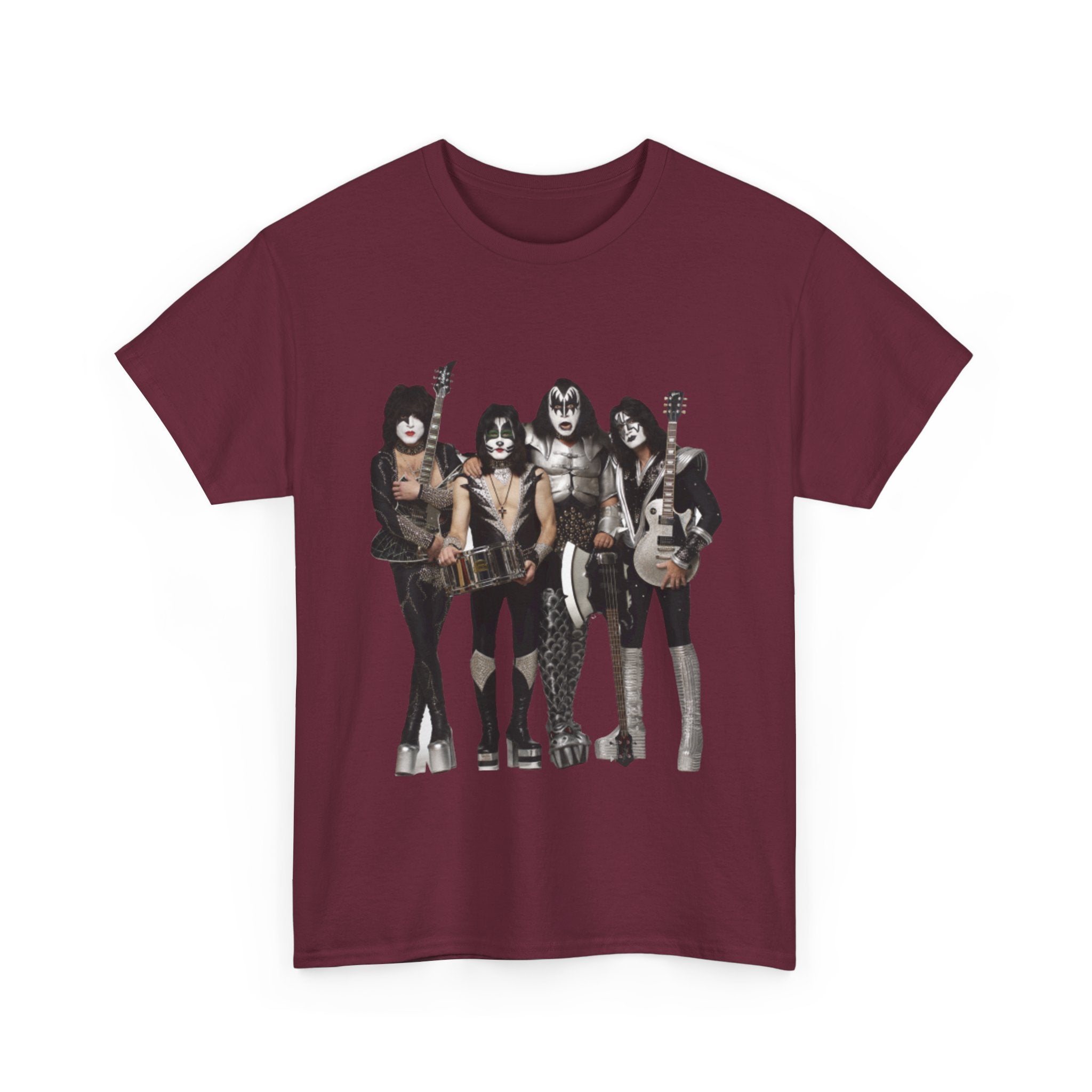 KISS Band Photo Tee – Retro Rock Concert T-Shirt