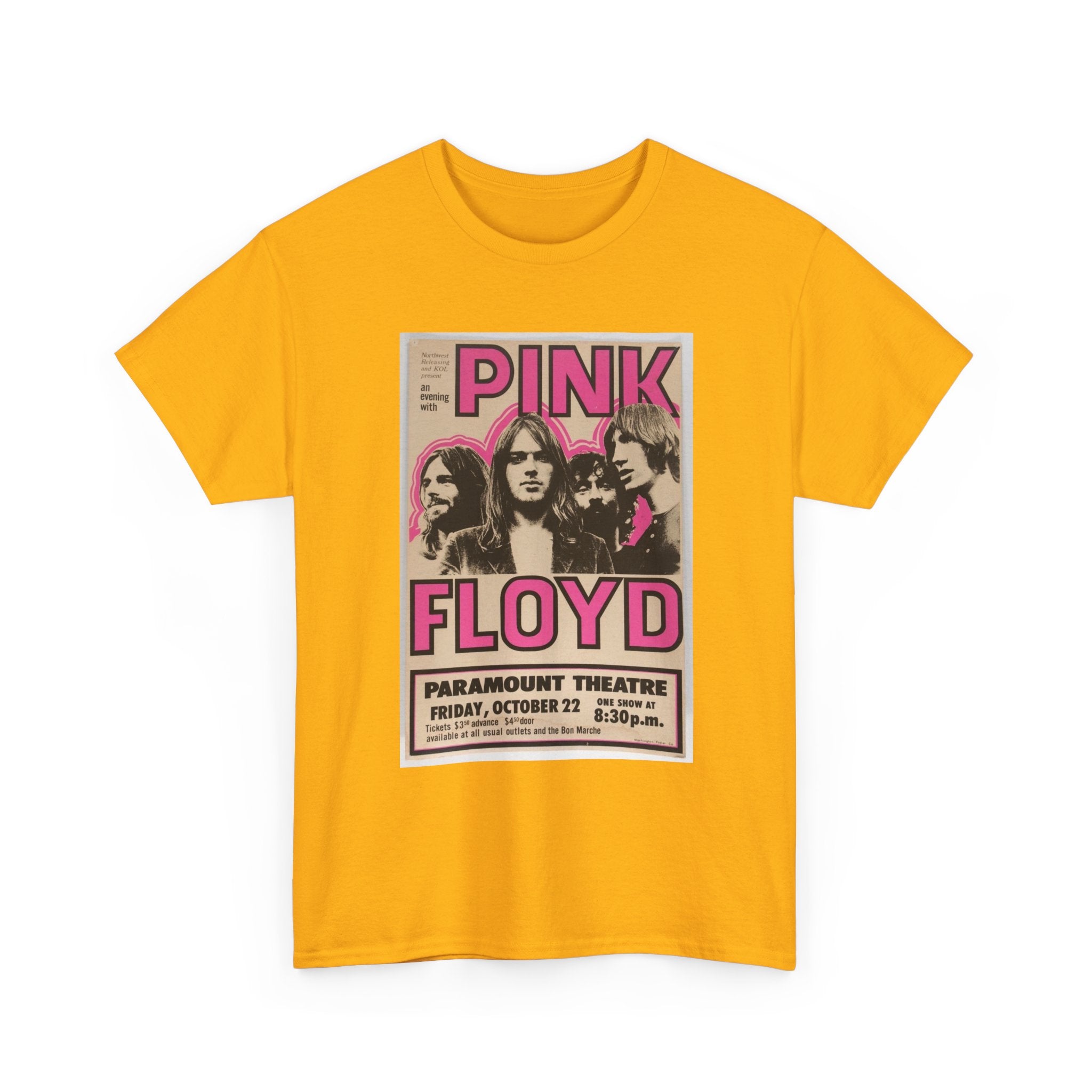 Pink Floyd Vintage Concert Tee — Paramount Theatre Poster Graphic T-Shirt