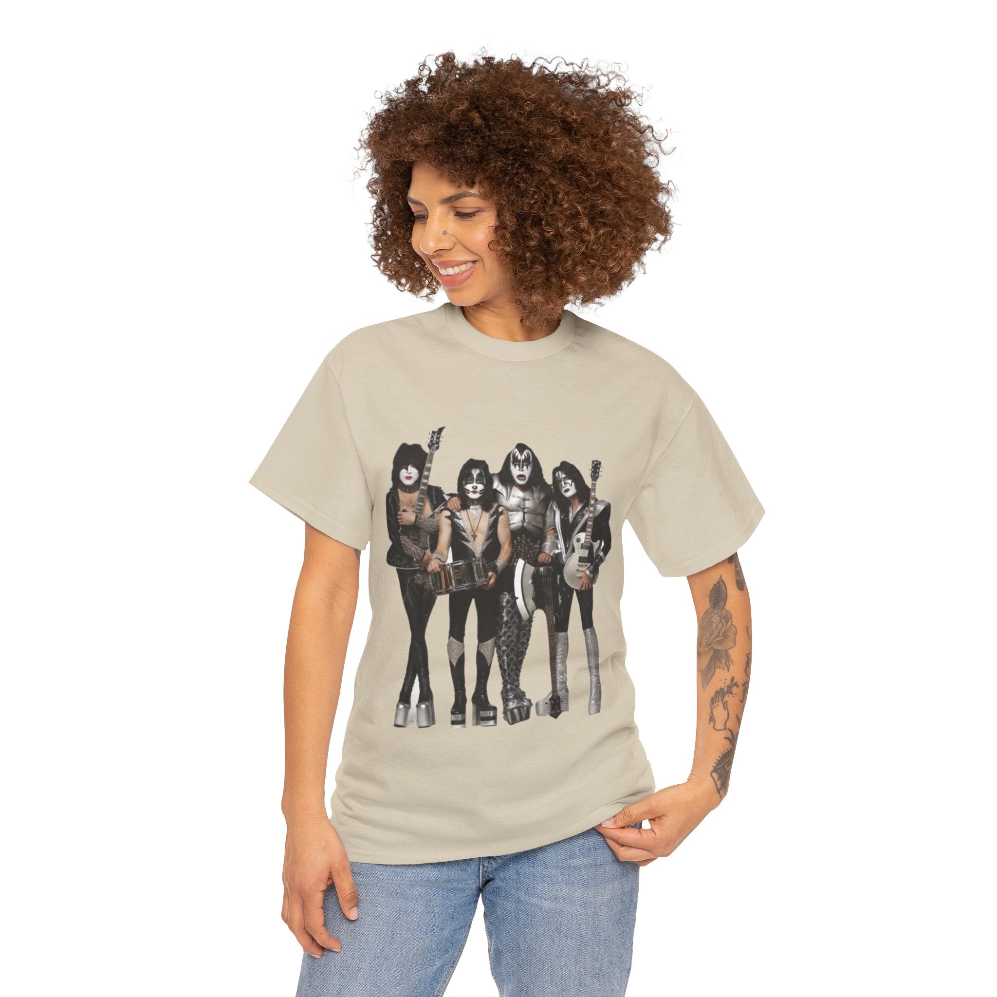 KISS Band Photo Tee – Retro Rock Concert T-Shirt