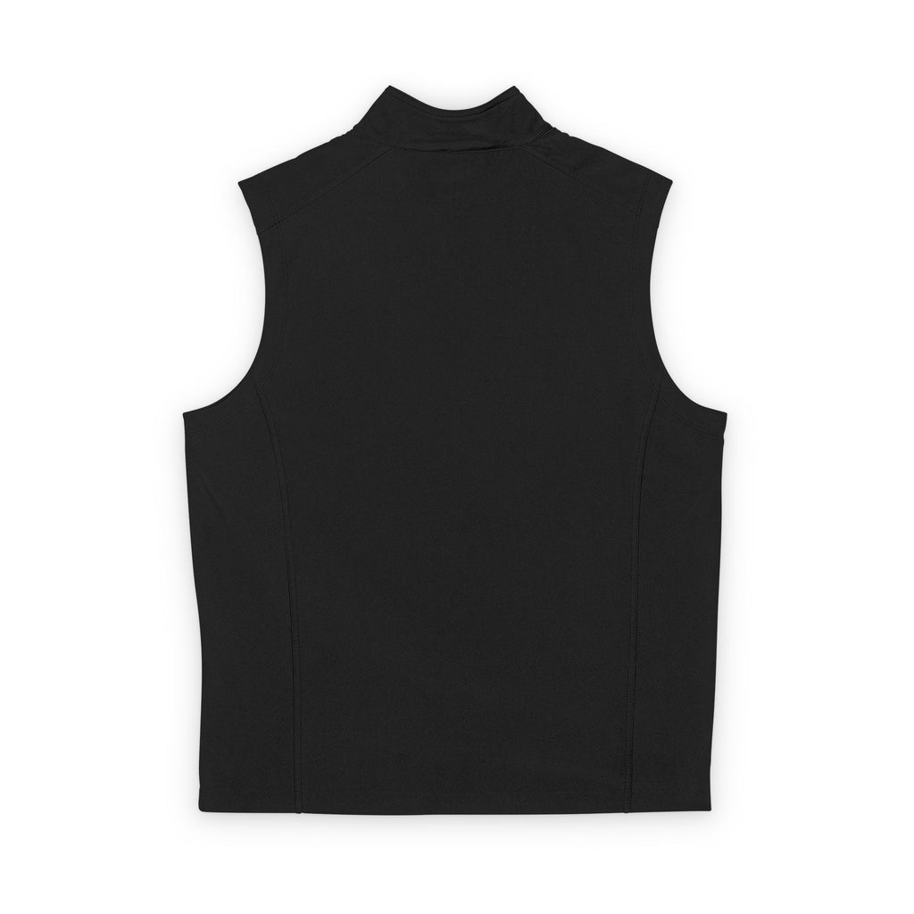 Men's Soft Shell Vest – Subtle Red Rose Emblem, Weather-Resistant Performance