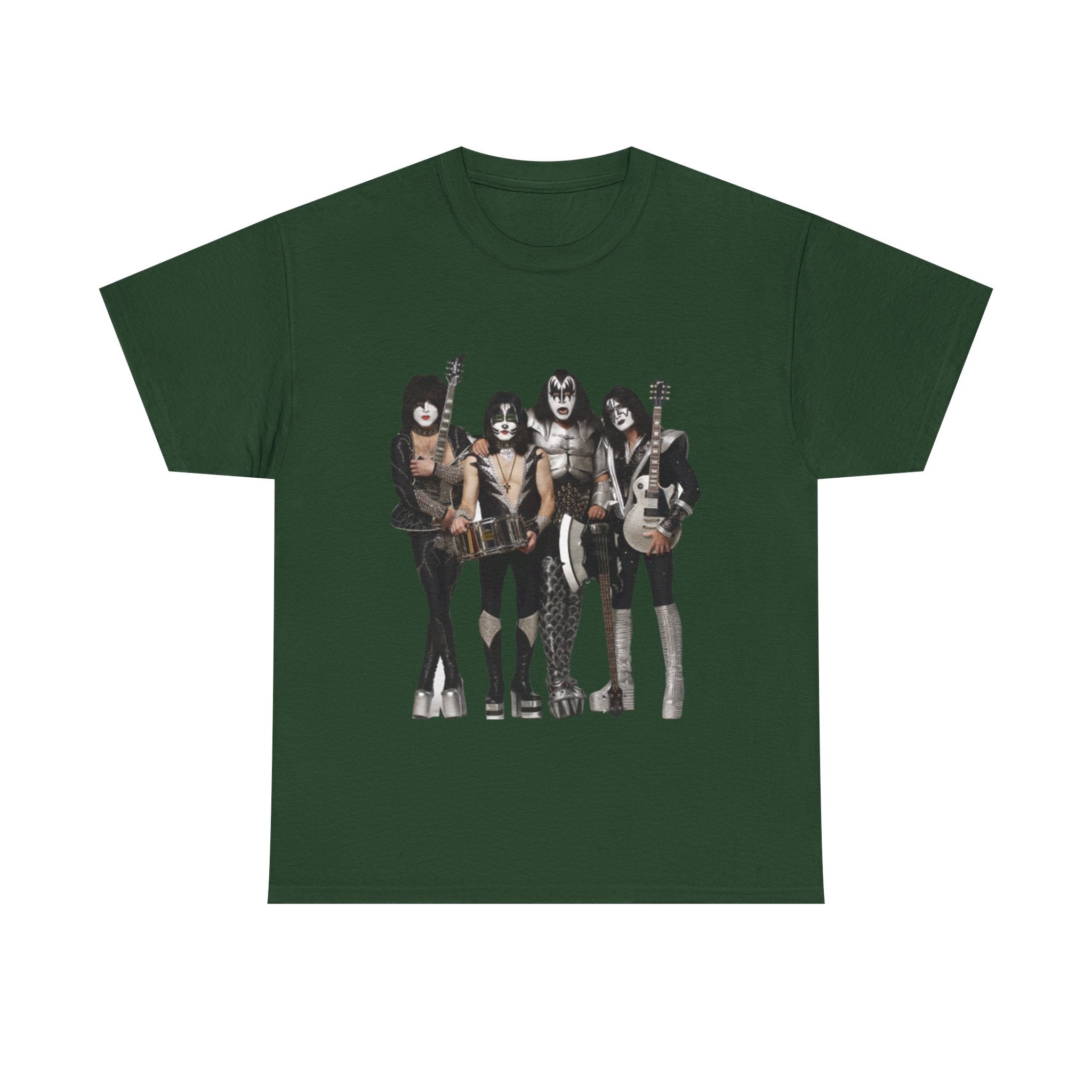 KISS Band Photo Tee – Retro Rock Concert T-Shirt