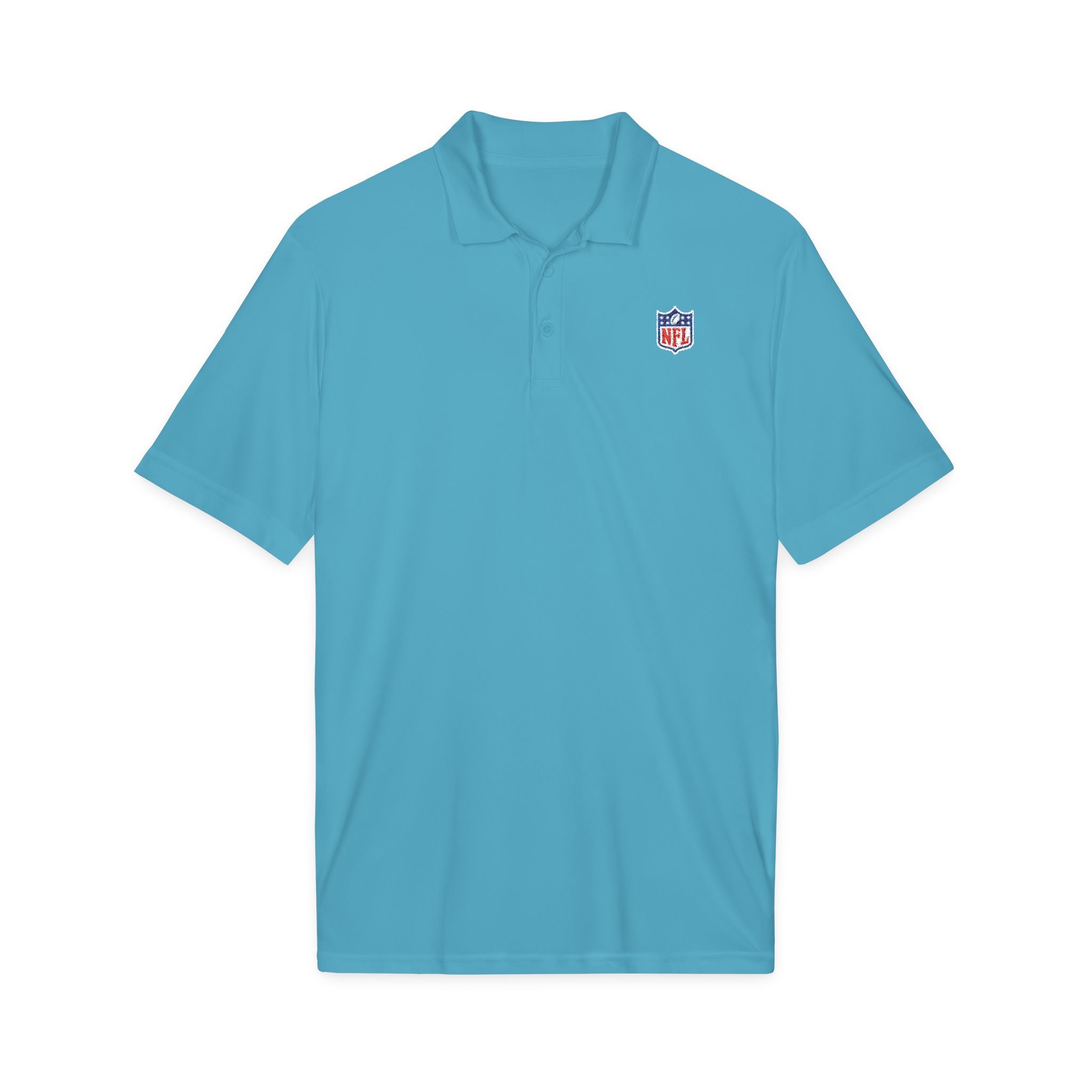 NFL Logo White Performance Polo — Men's Short-Sleeve Athletic Shirt