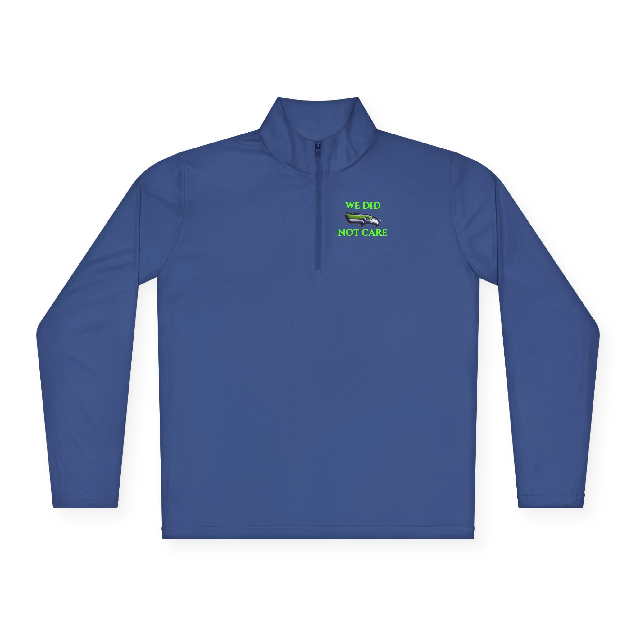 Quarter-Zip Pullover — 'We're Lovin' Life' Green Camper Graphic