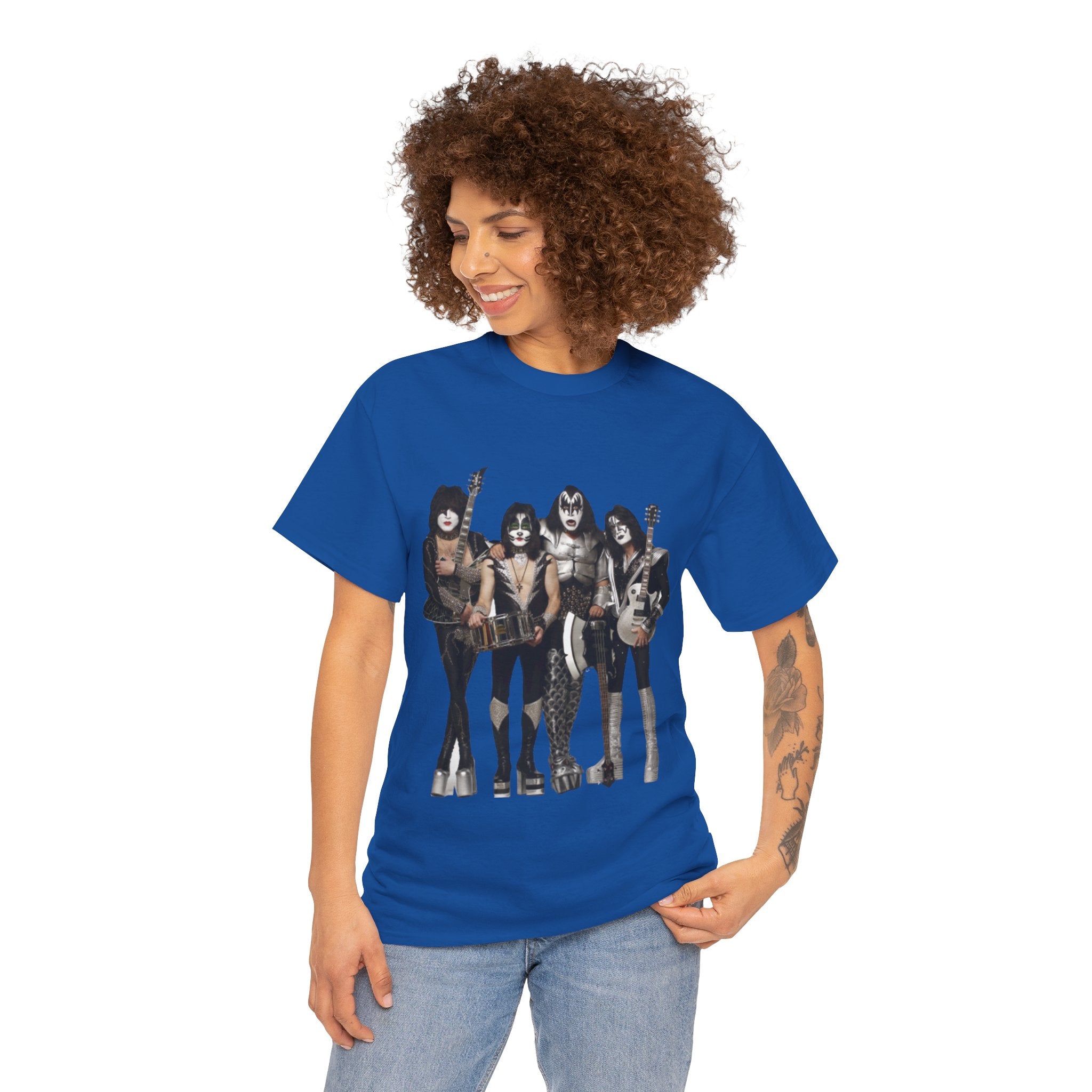 KISS Band Photo Tee – Retro Rock Concert T-Shirt
