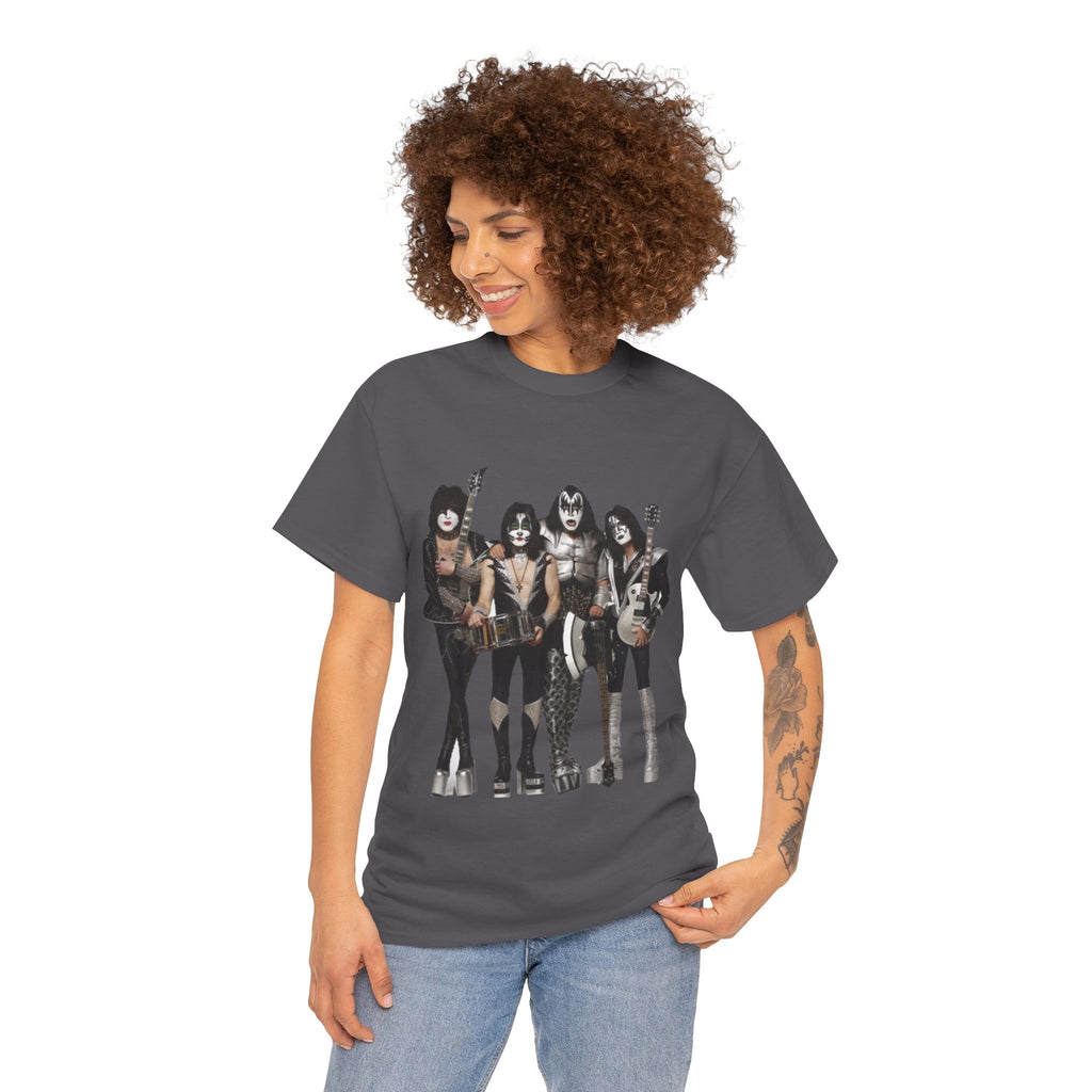 KISS Band Photo Tee – Retro Rock Concert T-Shirt