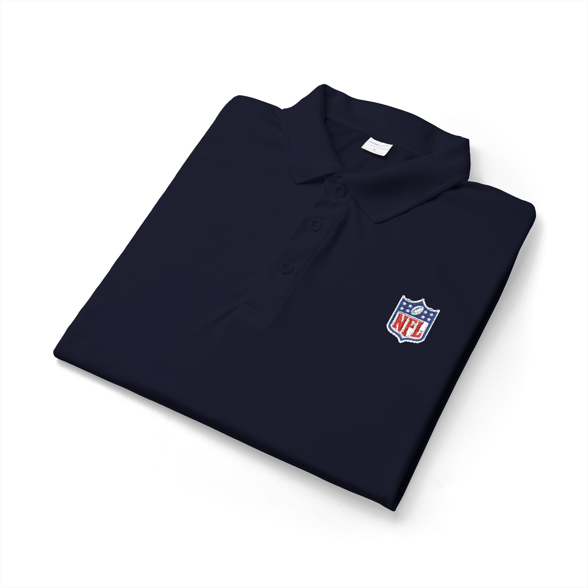 NFL Logo White Performance Polo — Men's Short-Sleeve Athletic Shirt