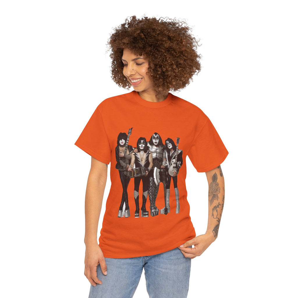 KISS Band Photo Tee – Retro Rock Concert T-Shirt