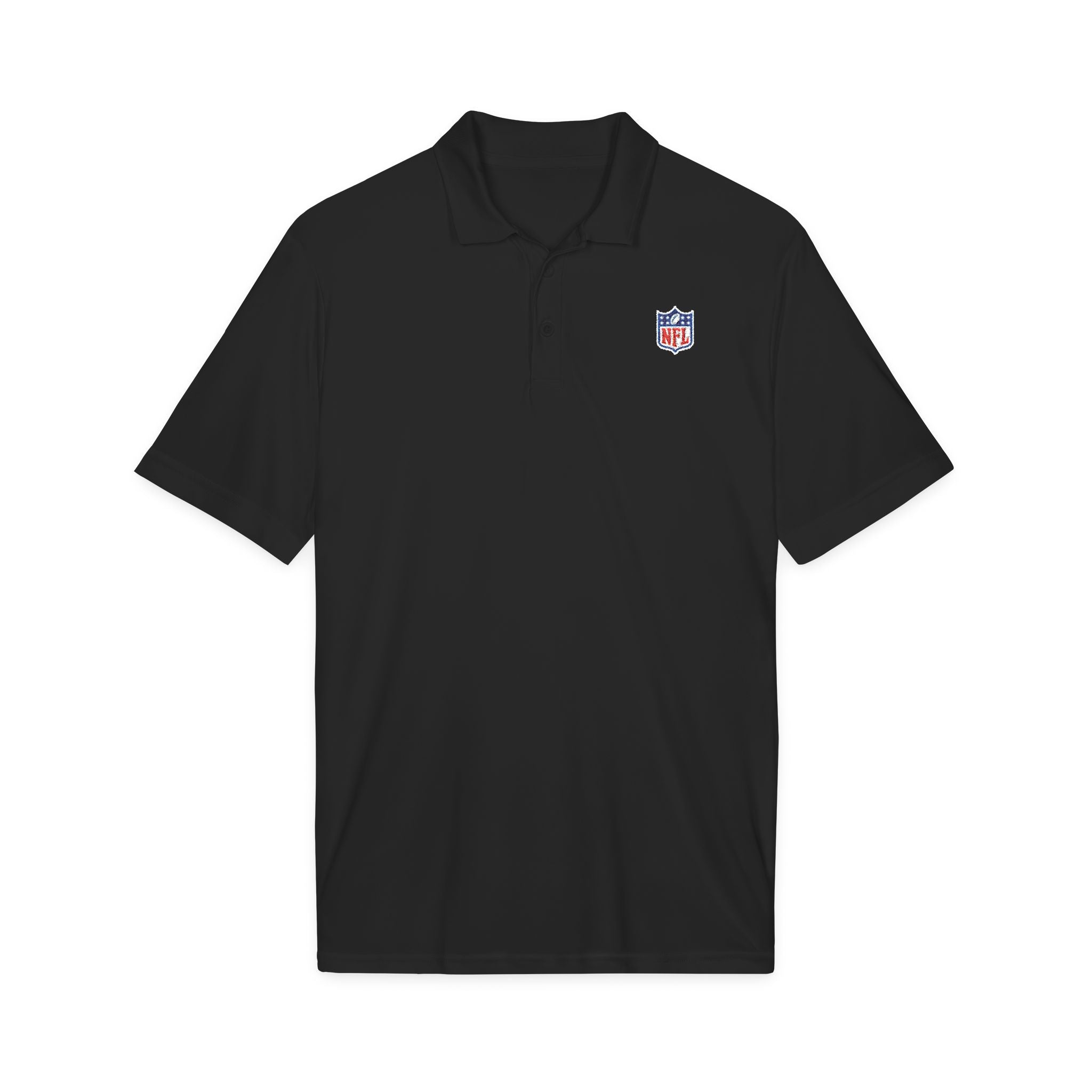 NFL Logo White Performance Polo — Men's Short-Sleeve Athletic Shirt