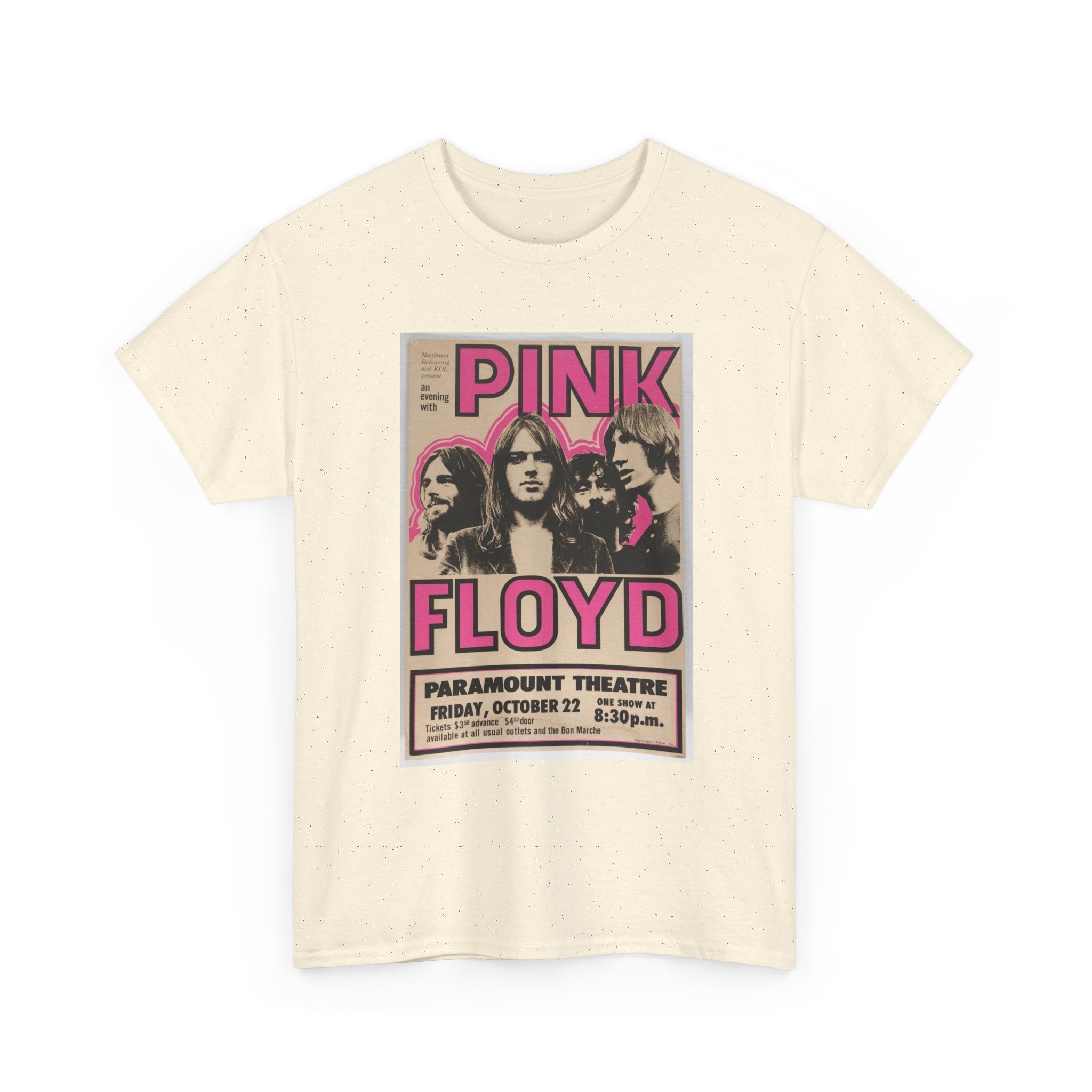 Pink Floyd Vintage Concert Tee — Paramount Theatre Poster Graphic T-Shirt