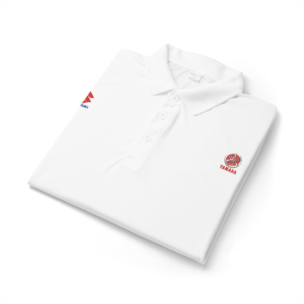 White Embroidered Polo Shirt — Canada Maple Crest & Logo