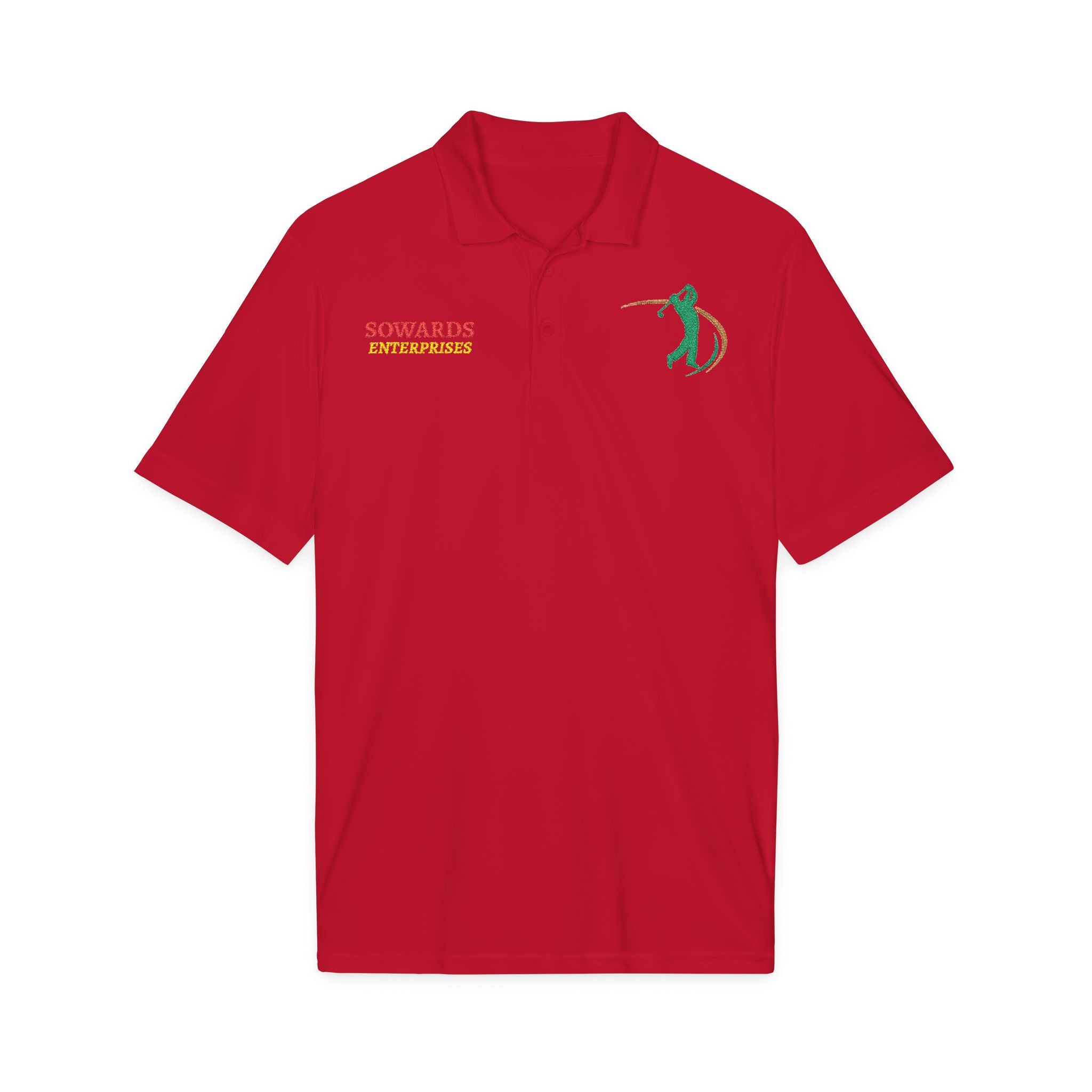 Embroidered Golf Polo — Sowards Golf Logo Performance Shirt