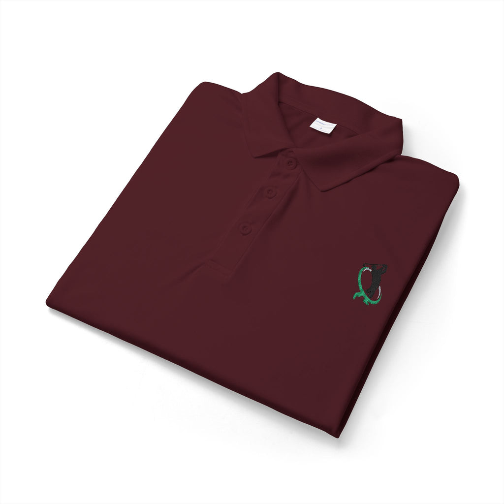 Embroidered Golf Polo Shirt — Small Golfer Logo Performance Polo