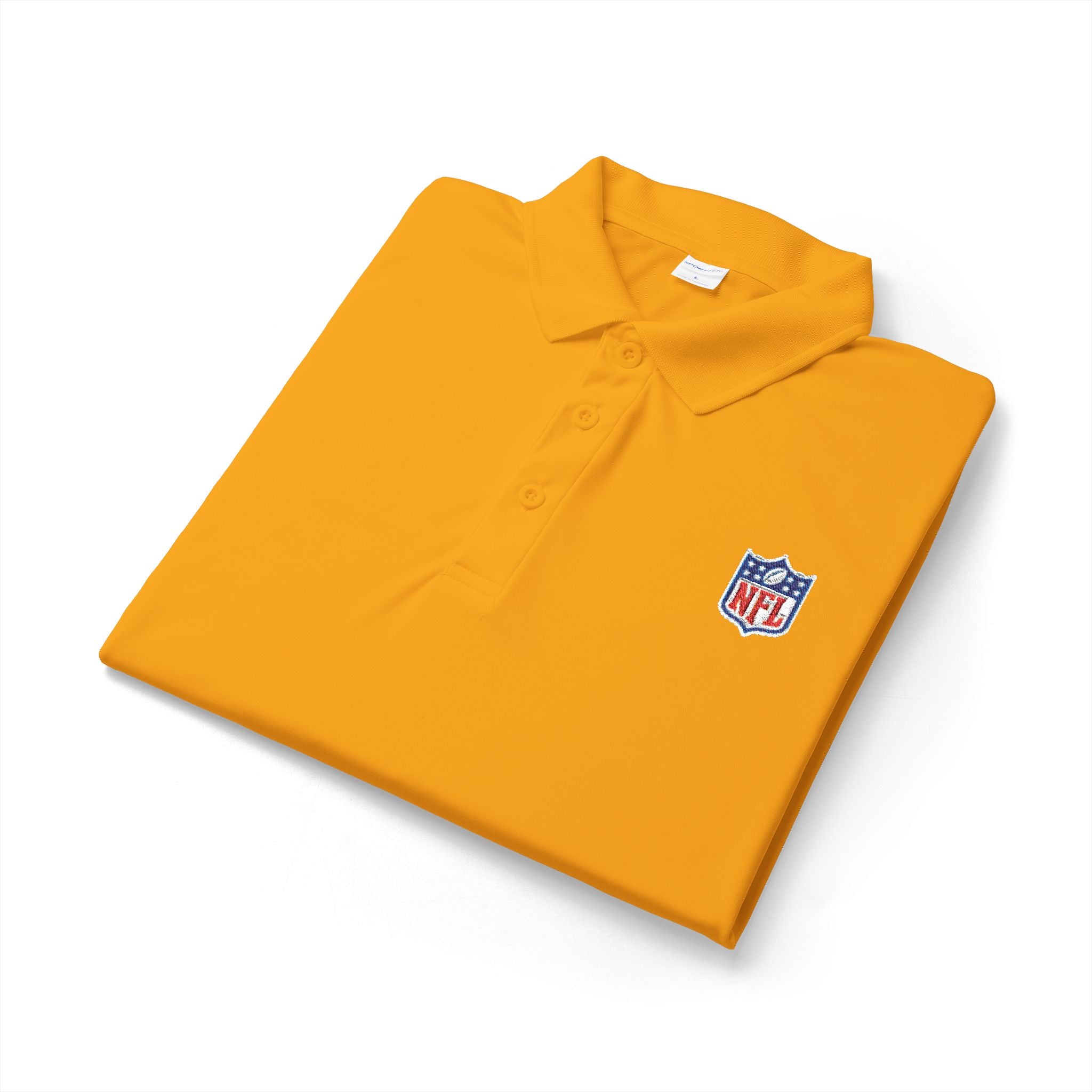 NFL Logo White Performance Polo — Men's Short-Sleeve Athletic Shirt