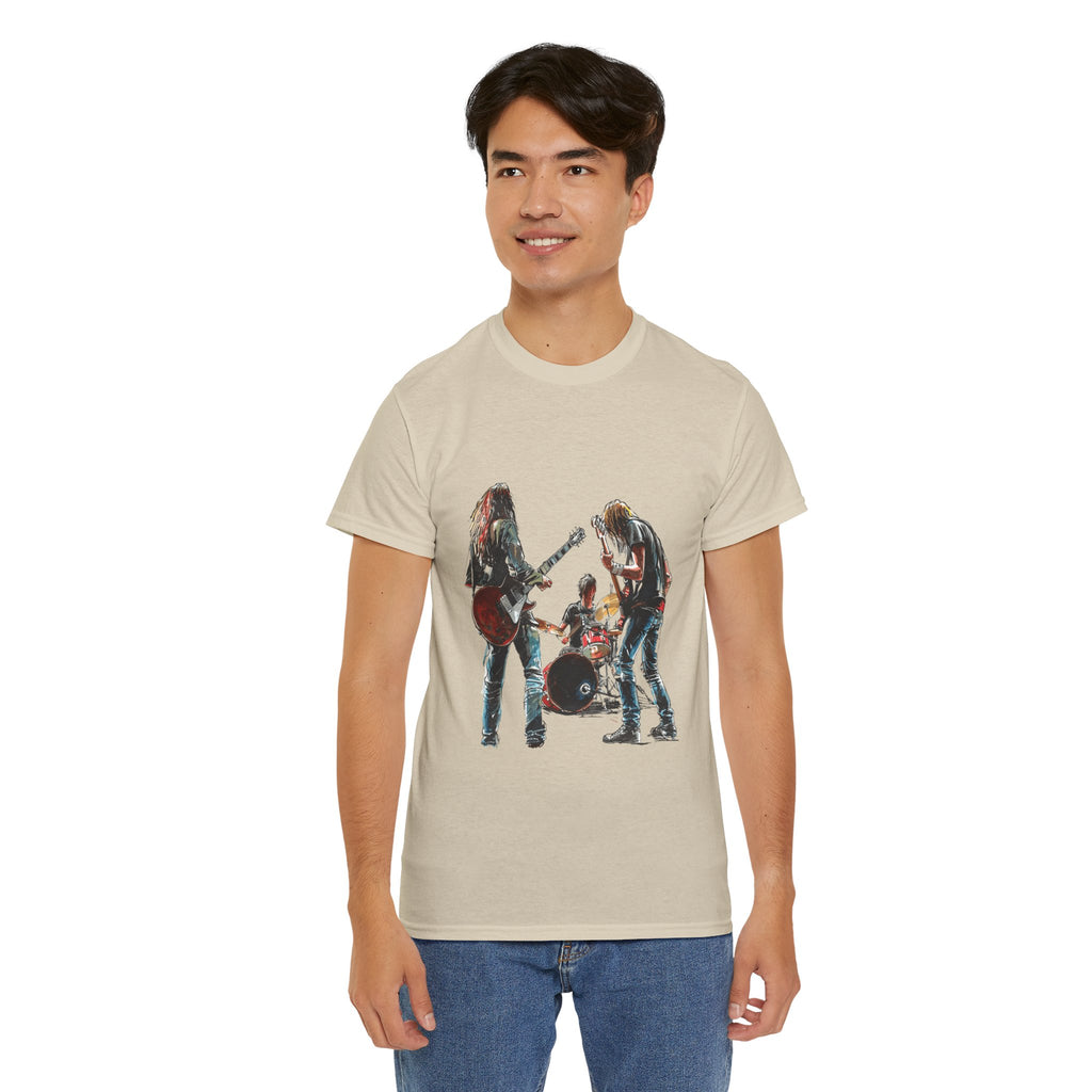 Band Silhouette T‑Shirt — Vintage Rock Band Graphic Tee