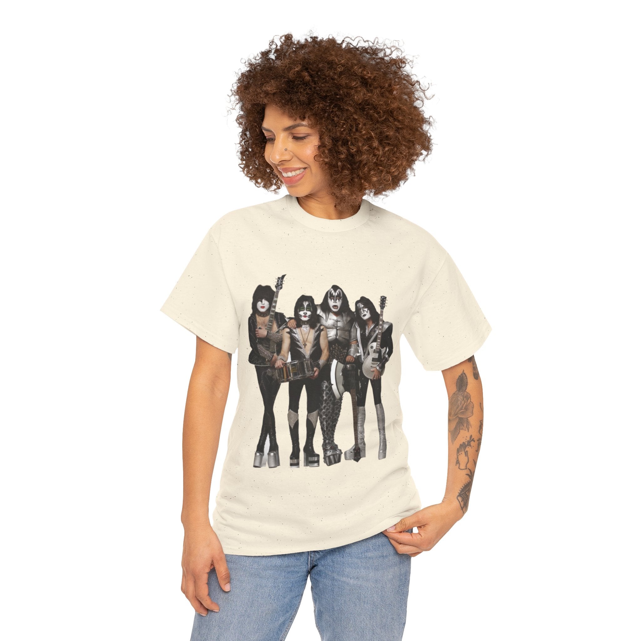 KISS Band Photo Tee – Retro Rock Concert T-Shirt