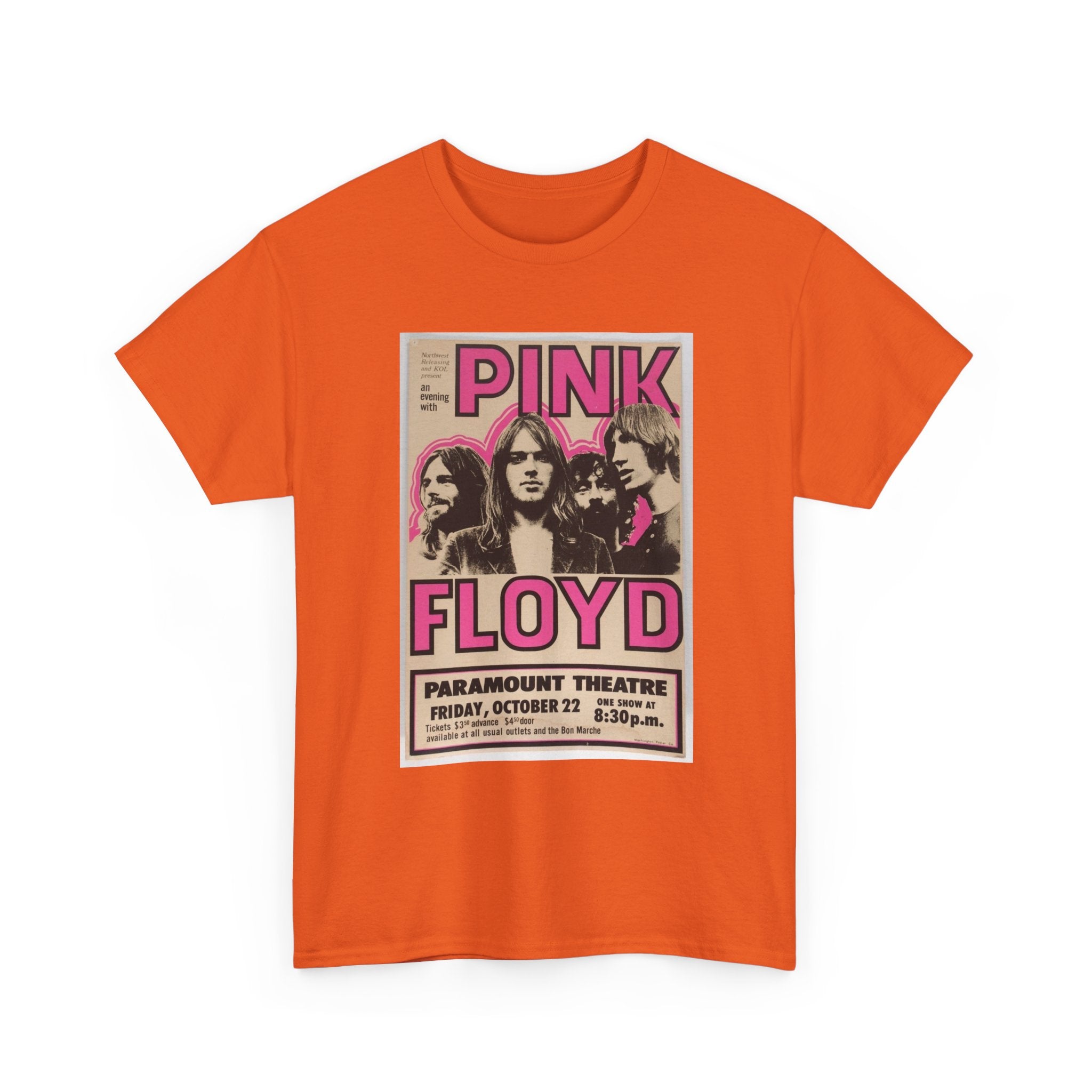 Pink Floyd Vintage Concert Tee — Paramount Theatre Poster Graphic T-Shirt