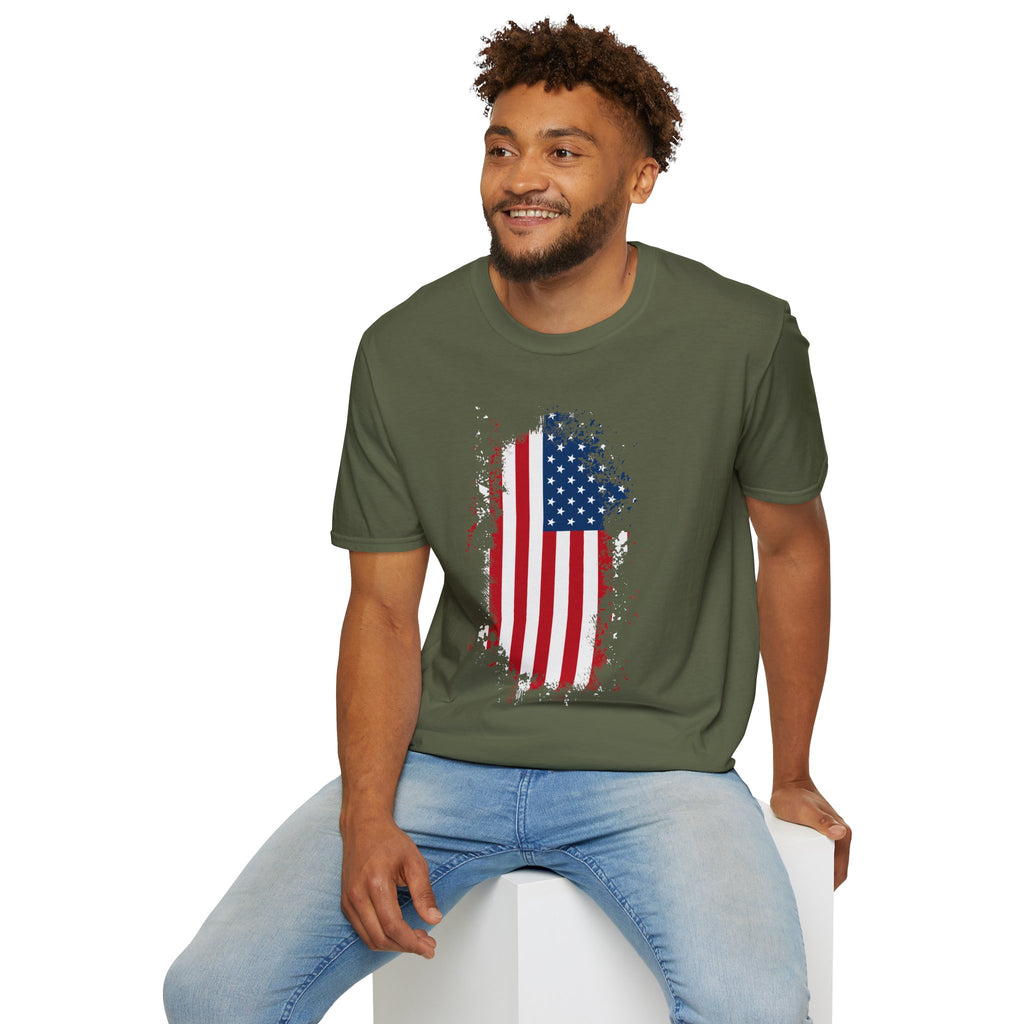 Distressed American Flag T-Shirt — Patriotic USA Tee for 4th of July