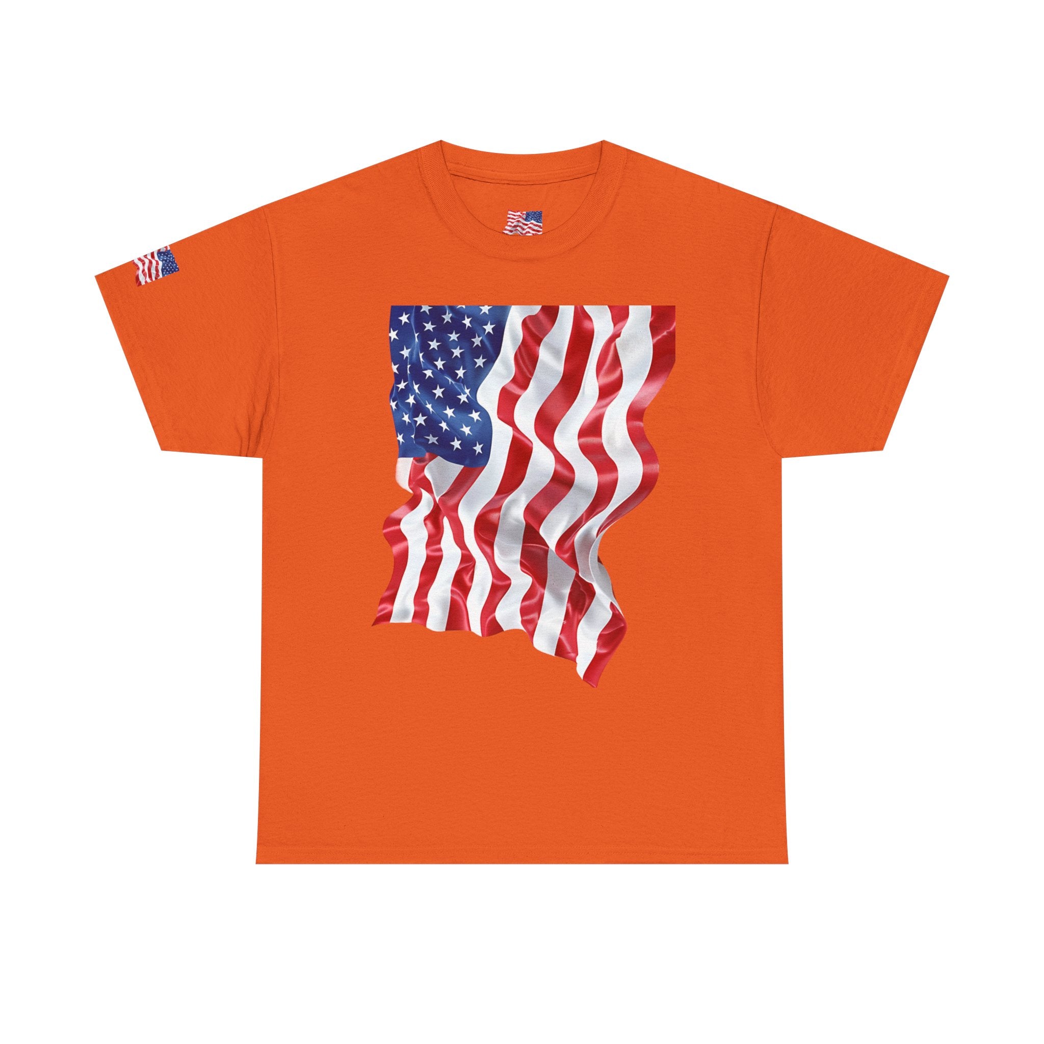 American Flag T-Shirt — Waving USA Graphic Tee (Fourth of July, Memorial Day)