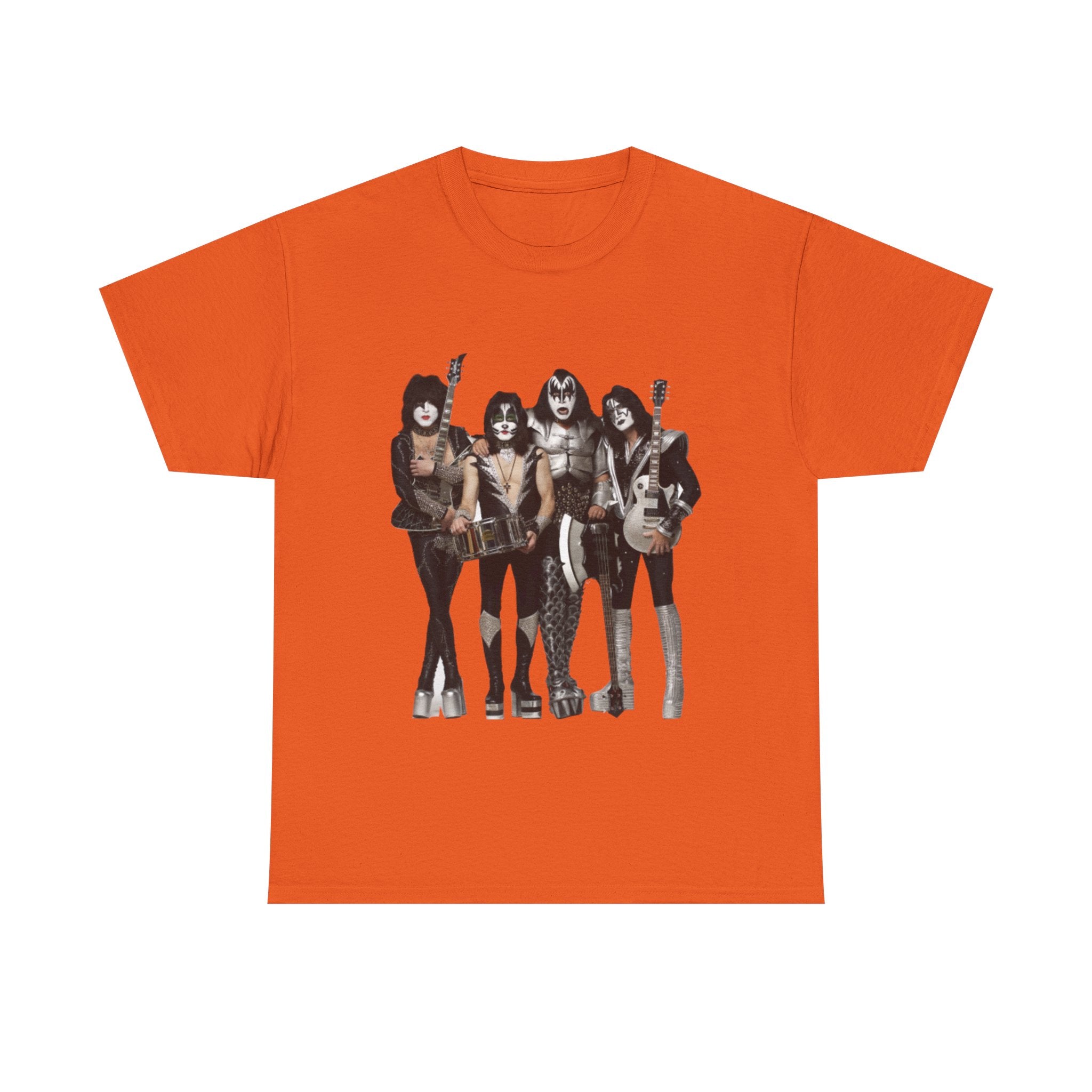KISS Band Photo Tee – Retro Rock Concert T-Shirt