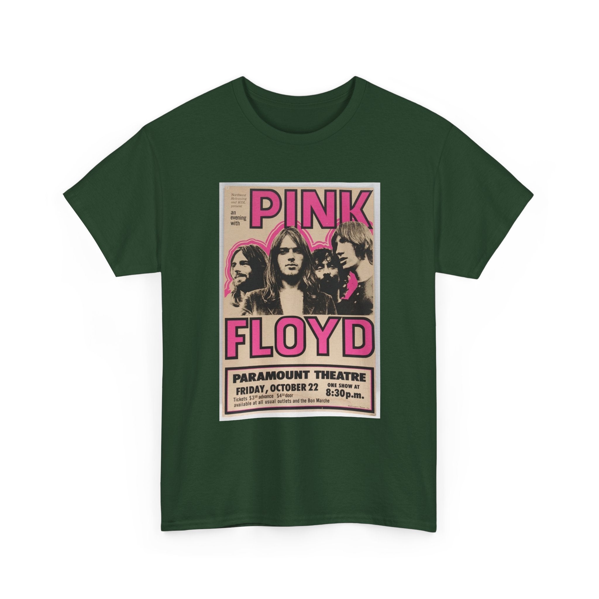 Pink Floyd Vintage Concert Tee — Paramount Theatre Poster Graphic T-Shirt