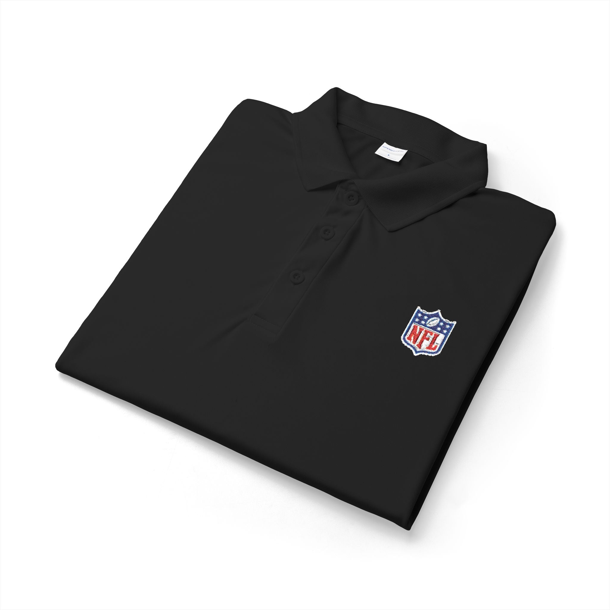 NFL Logo White Performance Polo — Men's Short-Sleeve Athletic Shirt