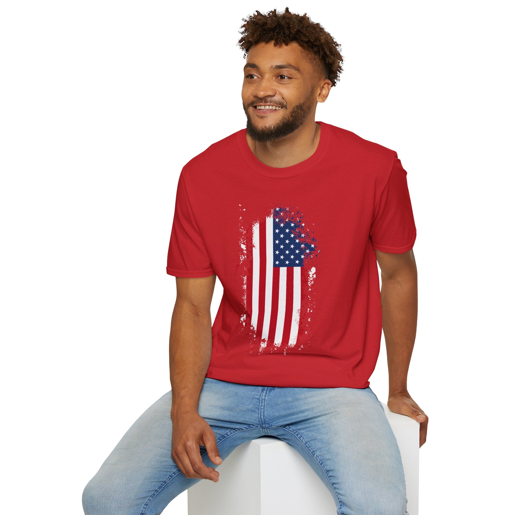 Distressed American Flag T-Shirt — Patriotic USA Tee for 4th of July