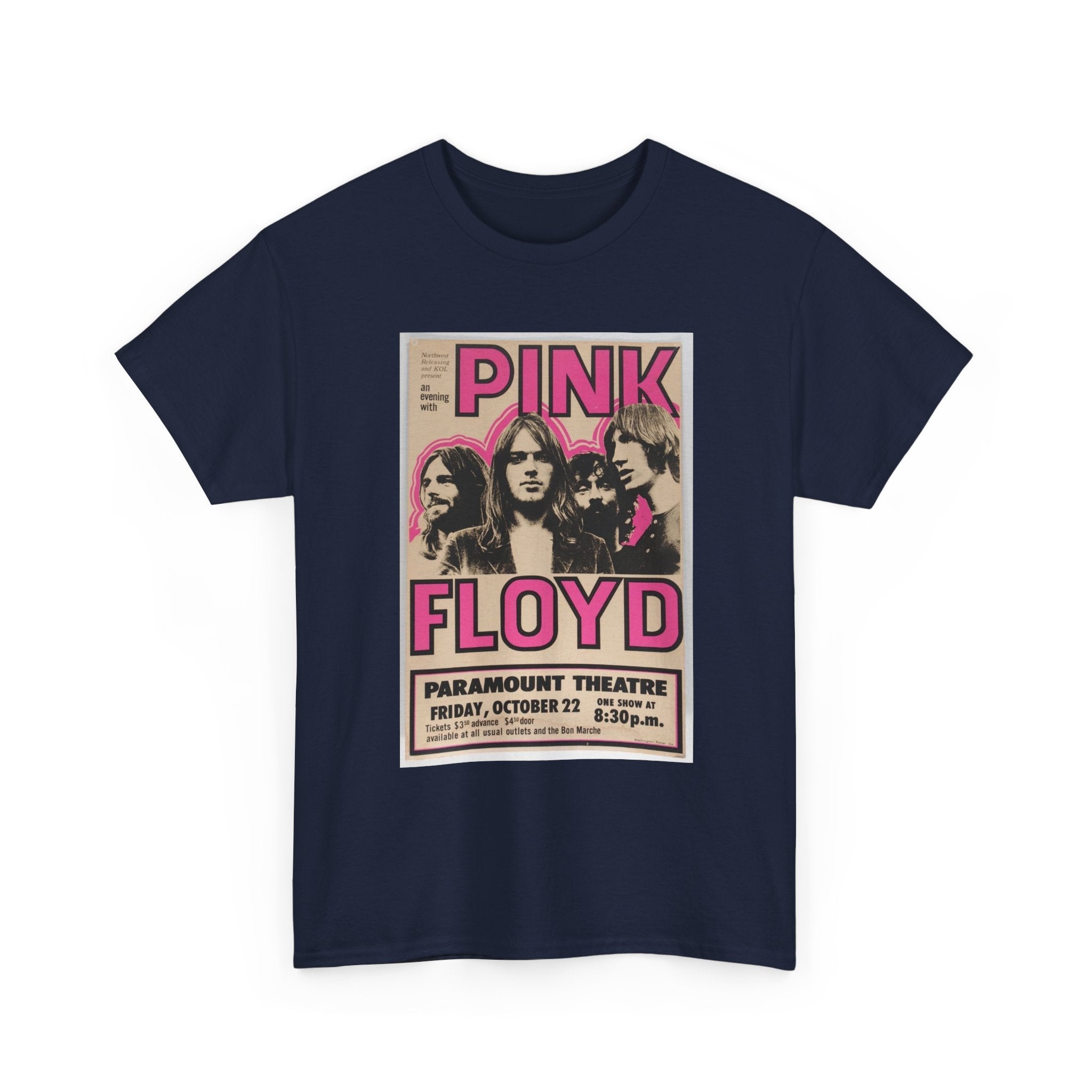 Pink Floyd Vintage Concert Tee — Paramount Theatre Poster Graphic T-Shirt