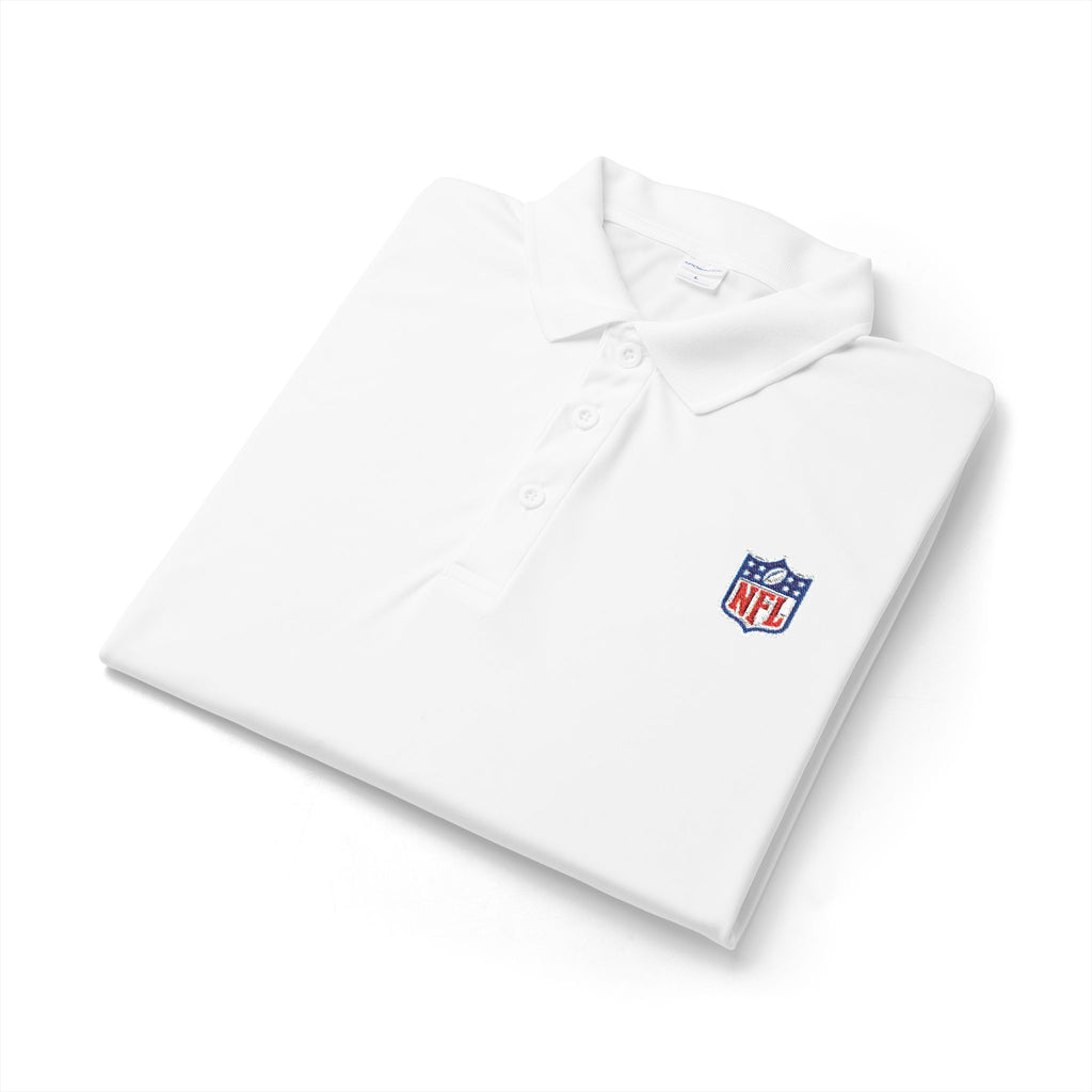 NFL Logo White Performance Polo — Men's Short-Sleeve Athletic Shirt