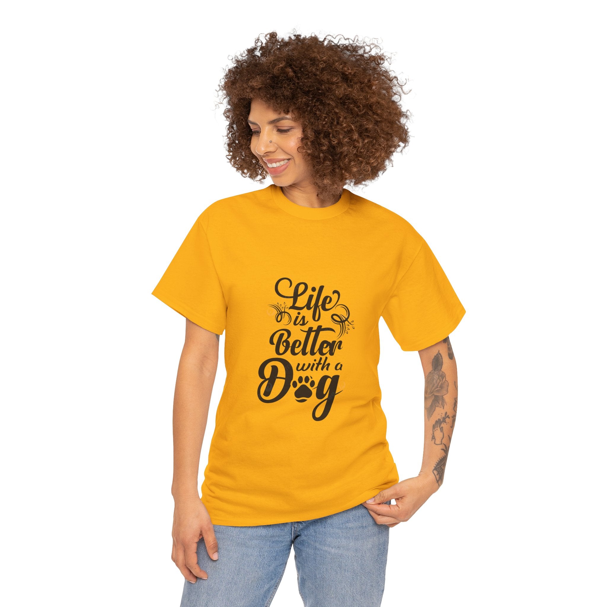Dog Lover T-Shirt — "Life Is Better With a Dog" Graphic Tee