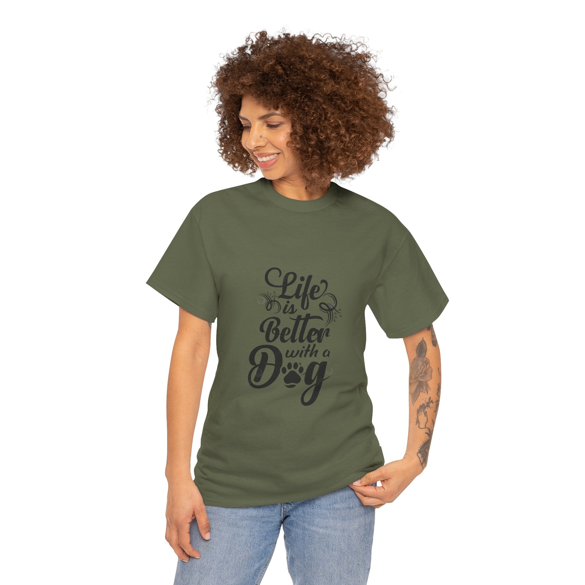 Dog Lover T-Shirt — "Life Is Better With a Dog" Graphic Tee