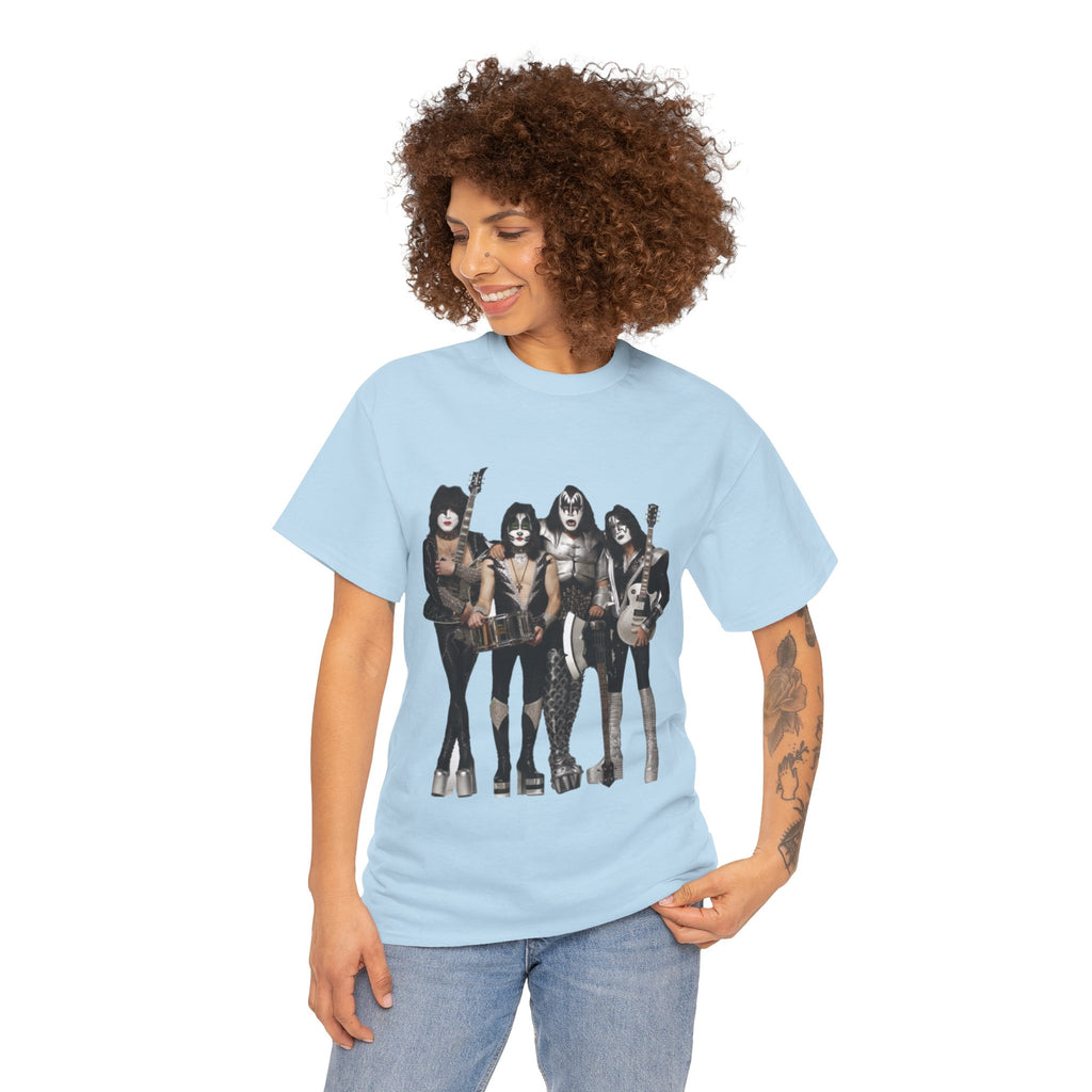 KISS Band Photo Tee – Retro Rock Concert T-Shirt