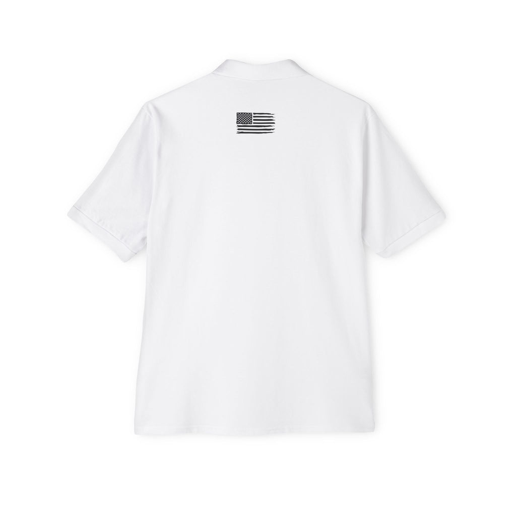 Distressed American Flag Polo — Men’s Patriotic Golf Shirt