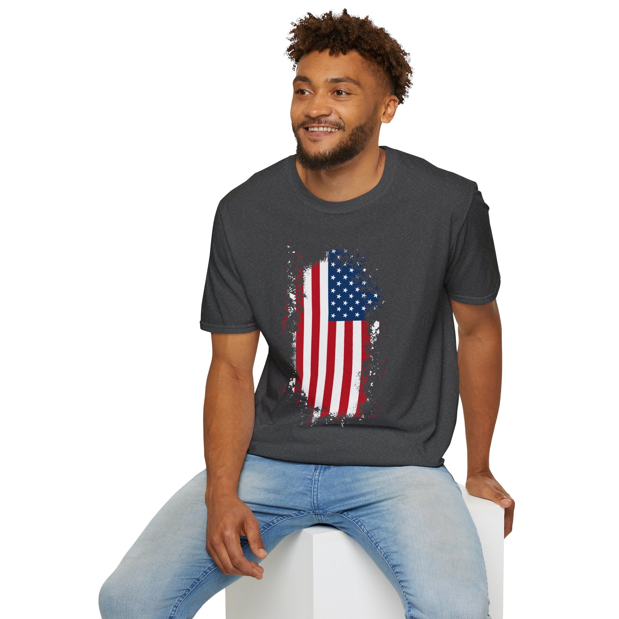 Distressed American Flag T-Shirt — Patriotic USA Tee for 4th of July