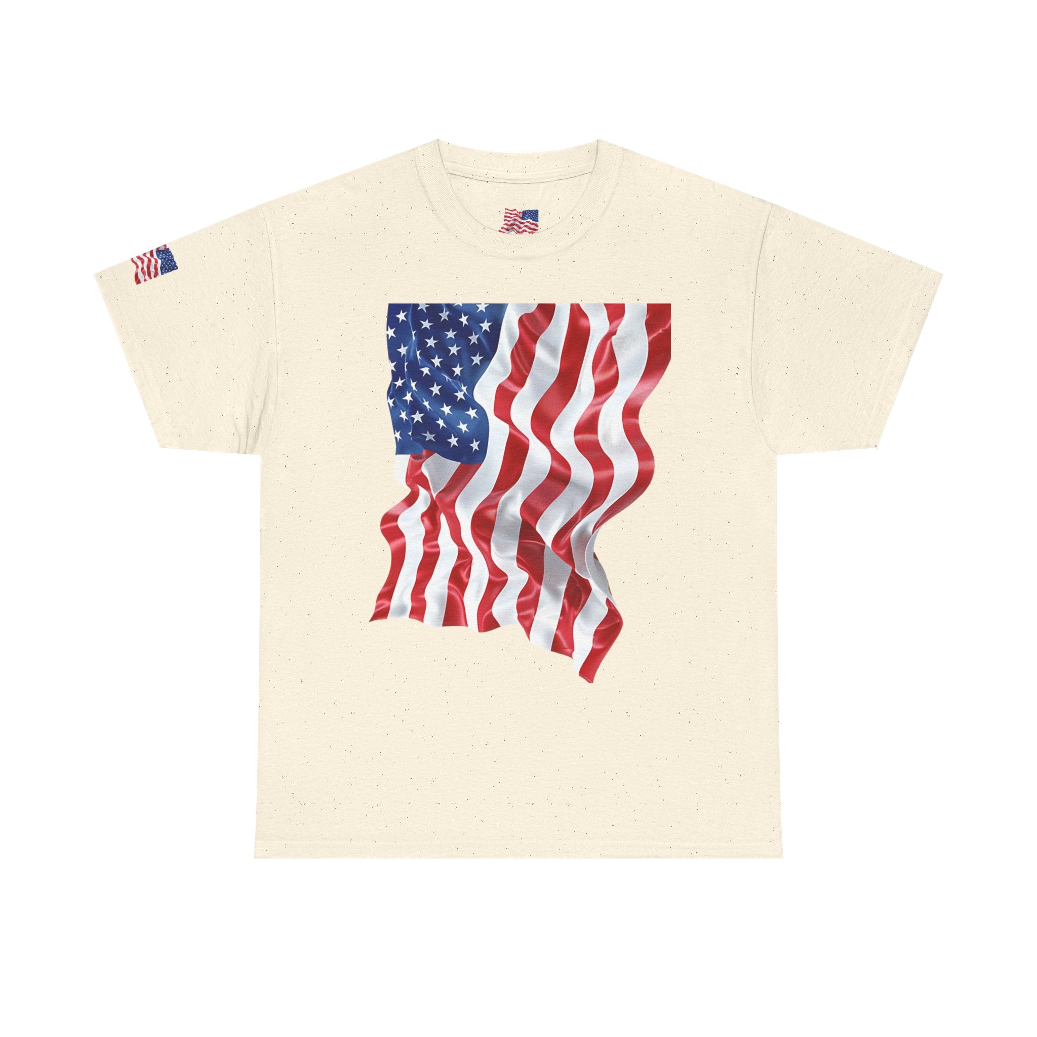 American Flag T-Shirt — Waving USA Graphic Tee (Fourth of July, Memorial Day)