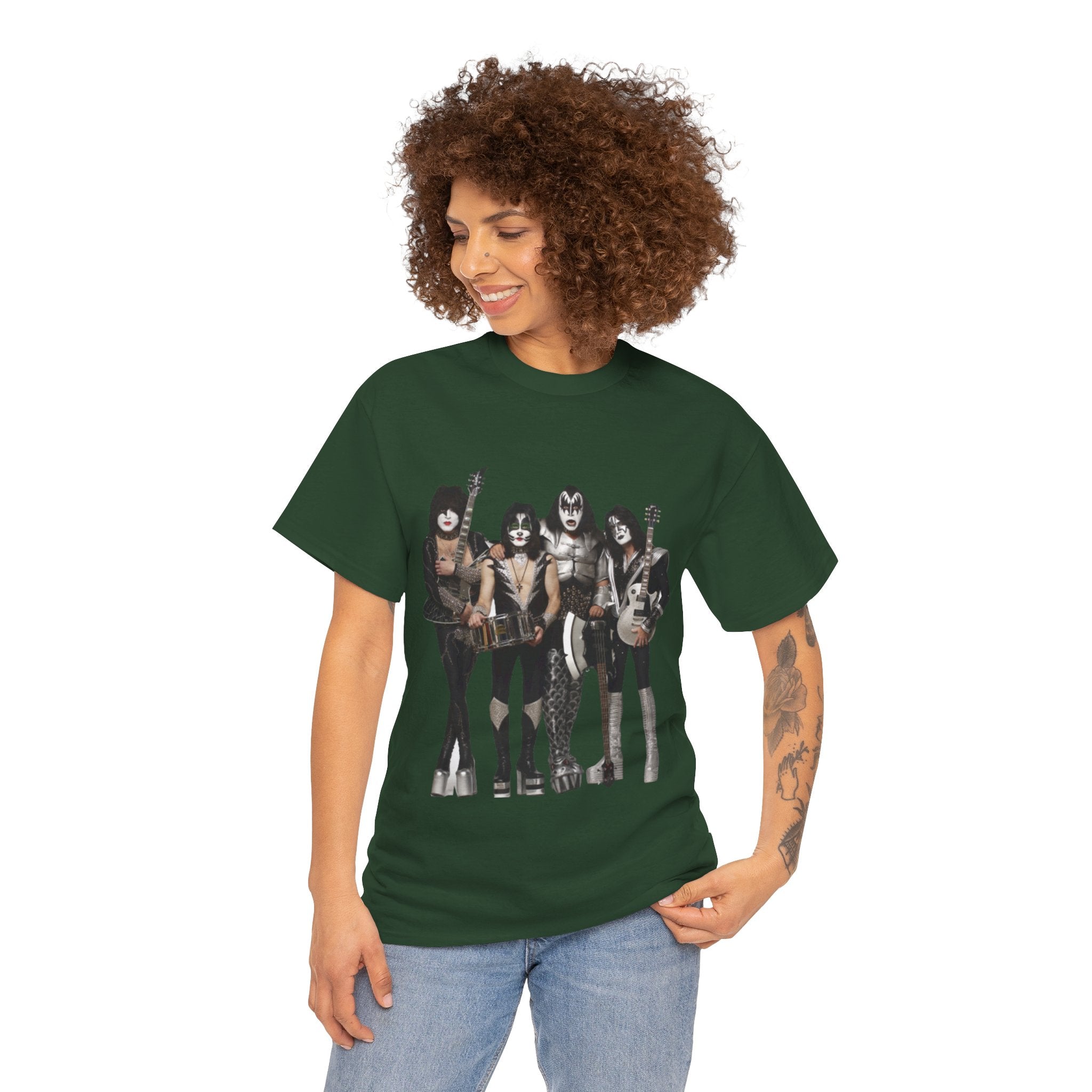 KISS Band Photo Tee – Retro Rock Concert T-Shirt