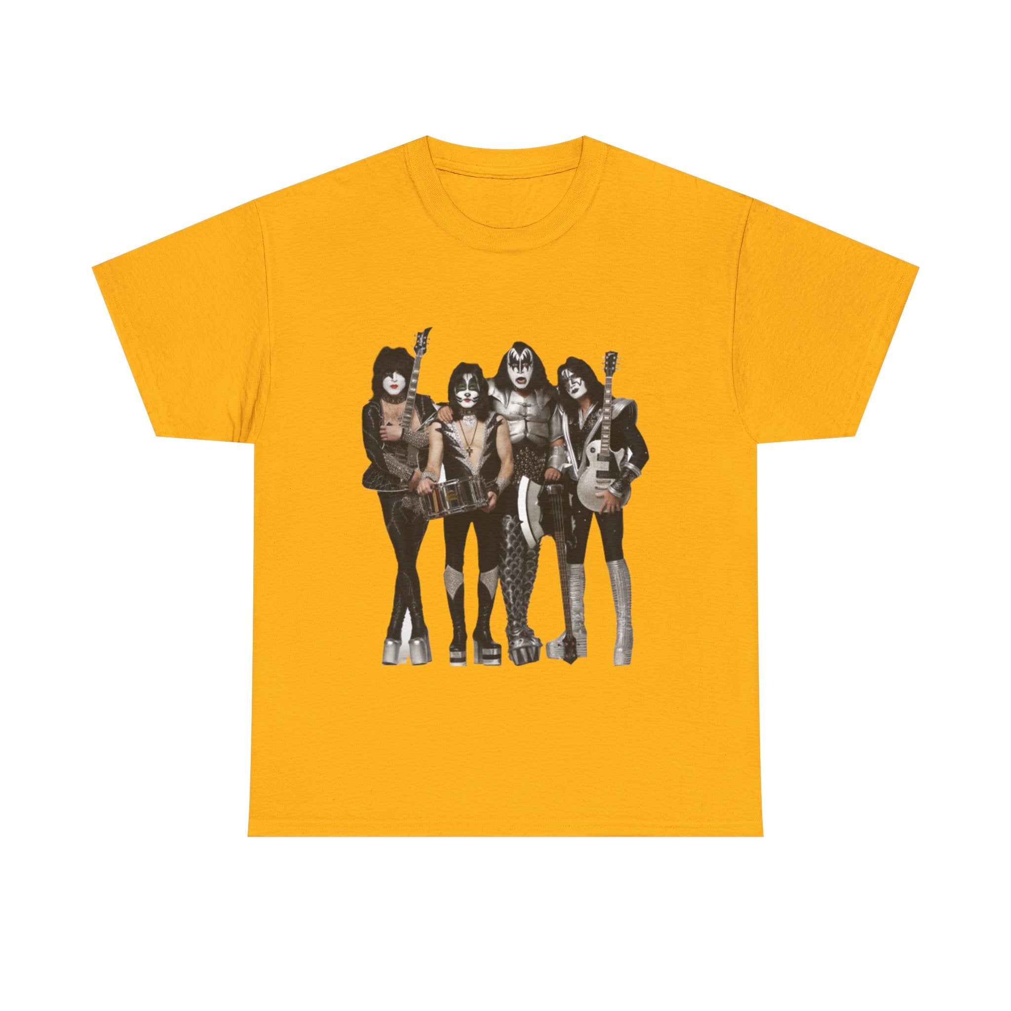 KISS Band Photo Tee – Retro Rock Concert T-Shirt