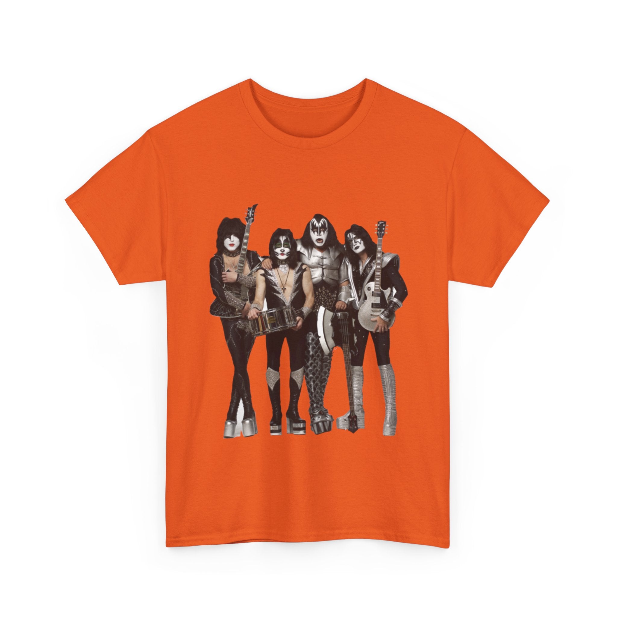 KISS Band Photo Tee – Retro Rock Concert T-Shirt