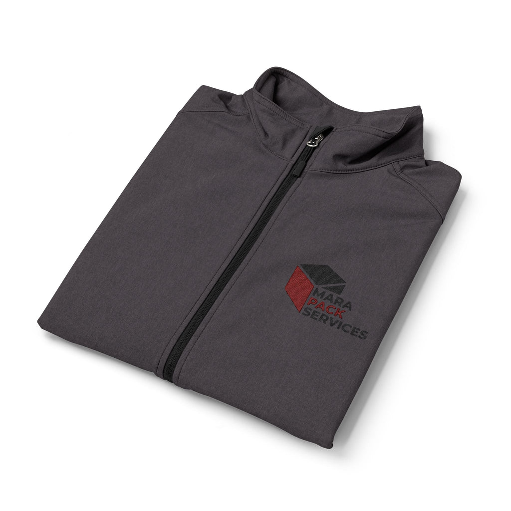 Men's Soft Shell Vest – Subtle Red Rose Emblem, Weather-Resistant Performance