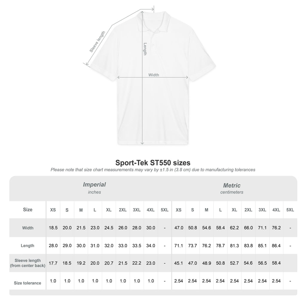 White Polo Shirt with Small American Flag Embroidery — Patriotic Performance Polo