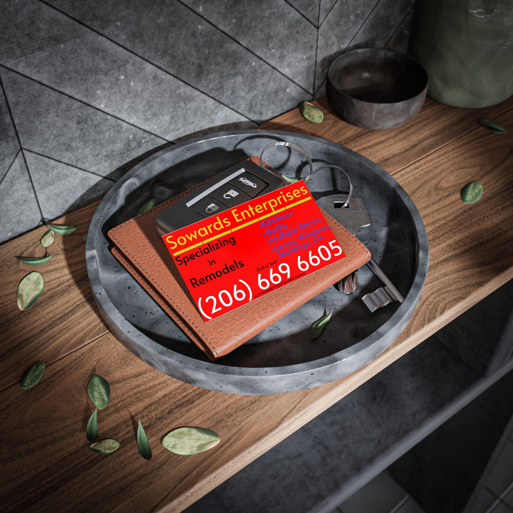 Red & Yellow Remodeling Business Cards — Sowards Enterprises (206-669-6605)